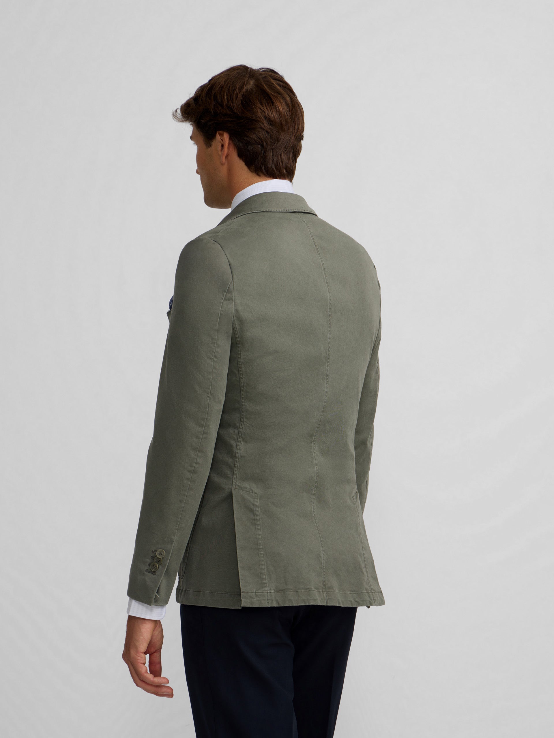 Blazer casual cruzado verde