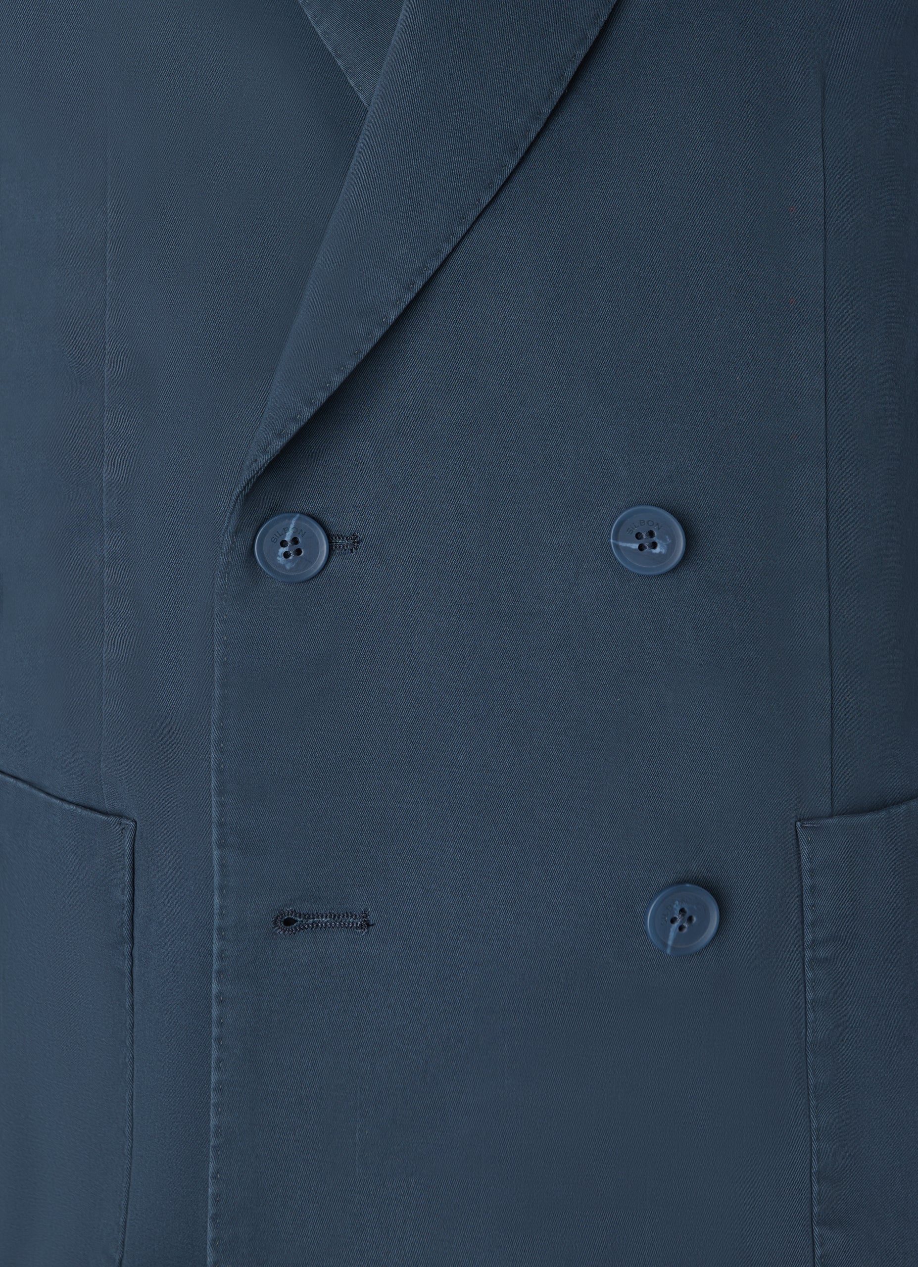 Americana casual cruzada azul