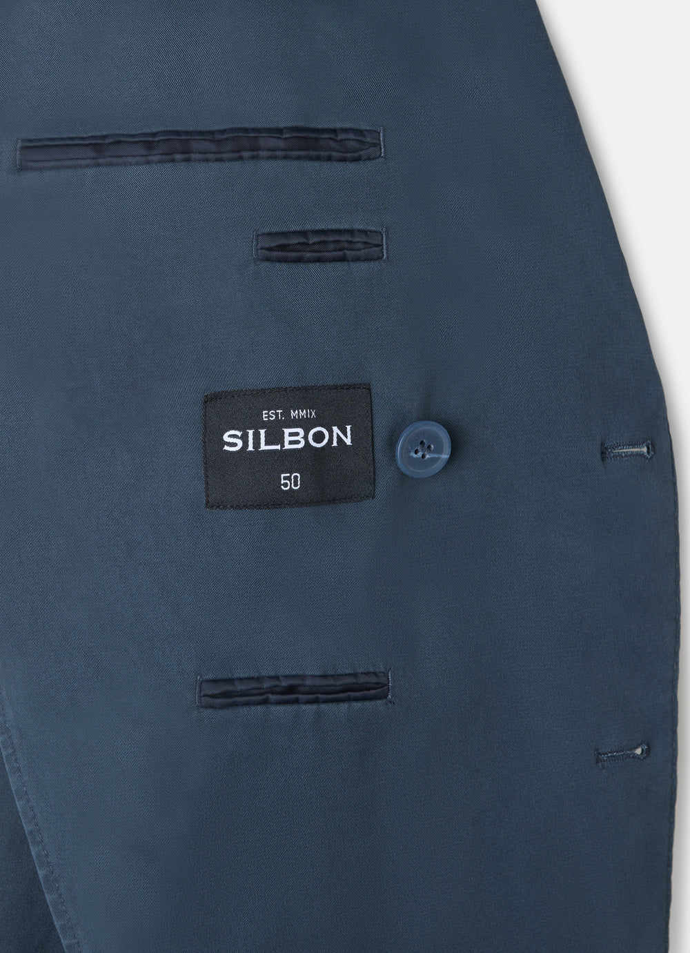 Americana casual cruzada azul