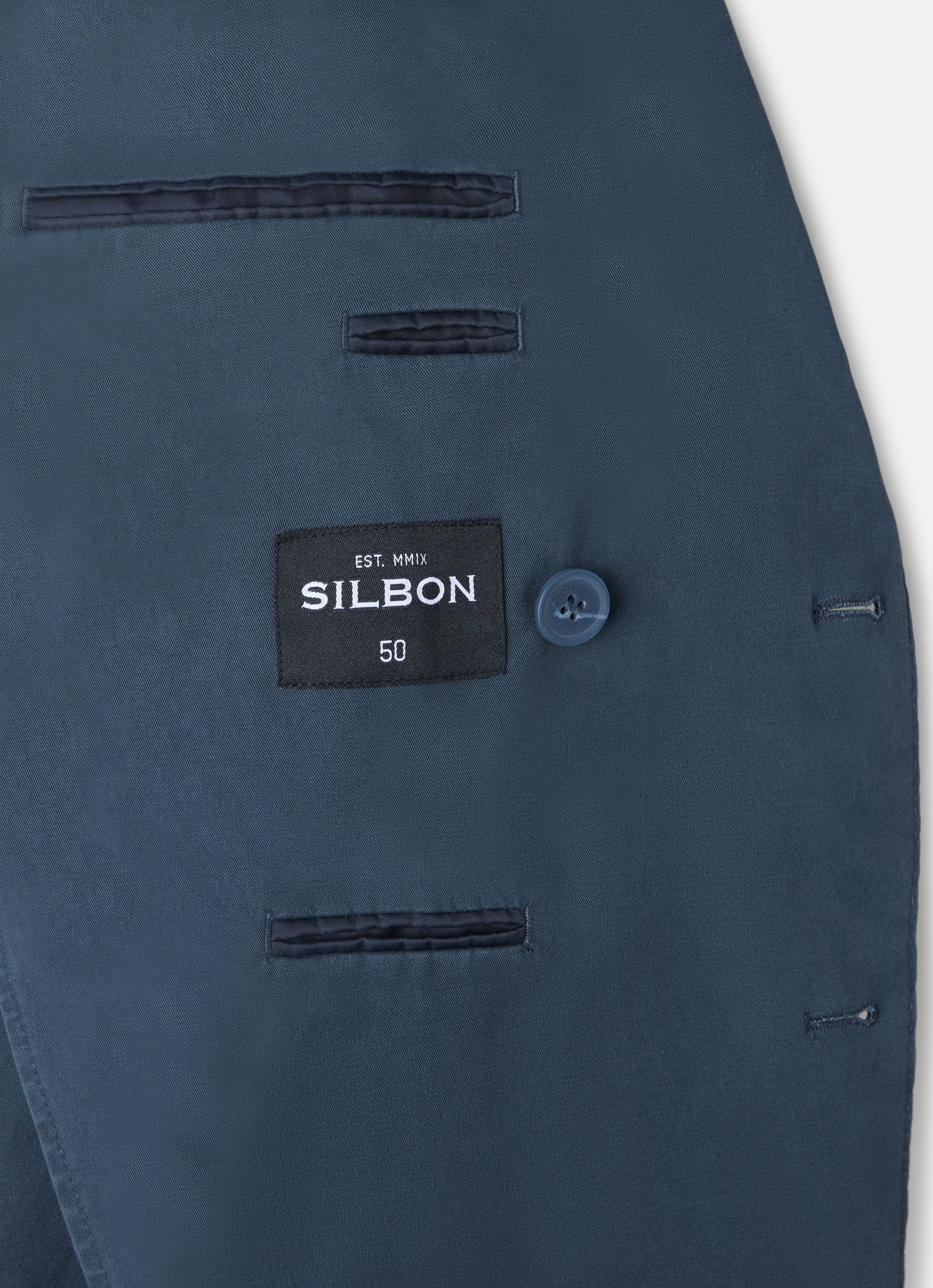 Americana casual cruzada azul