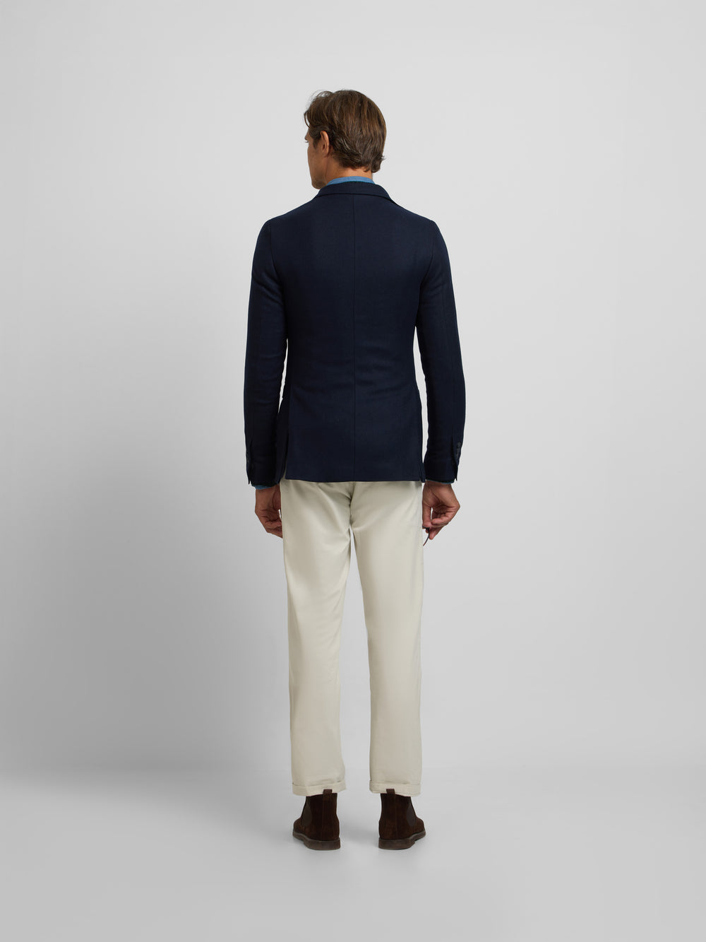 Blazer liso azul-marinho