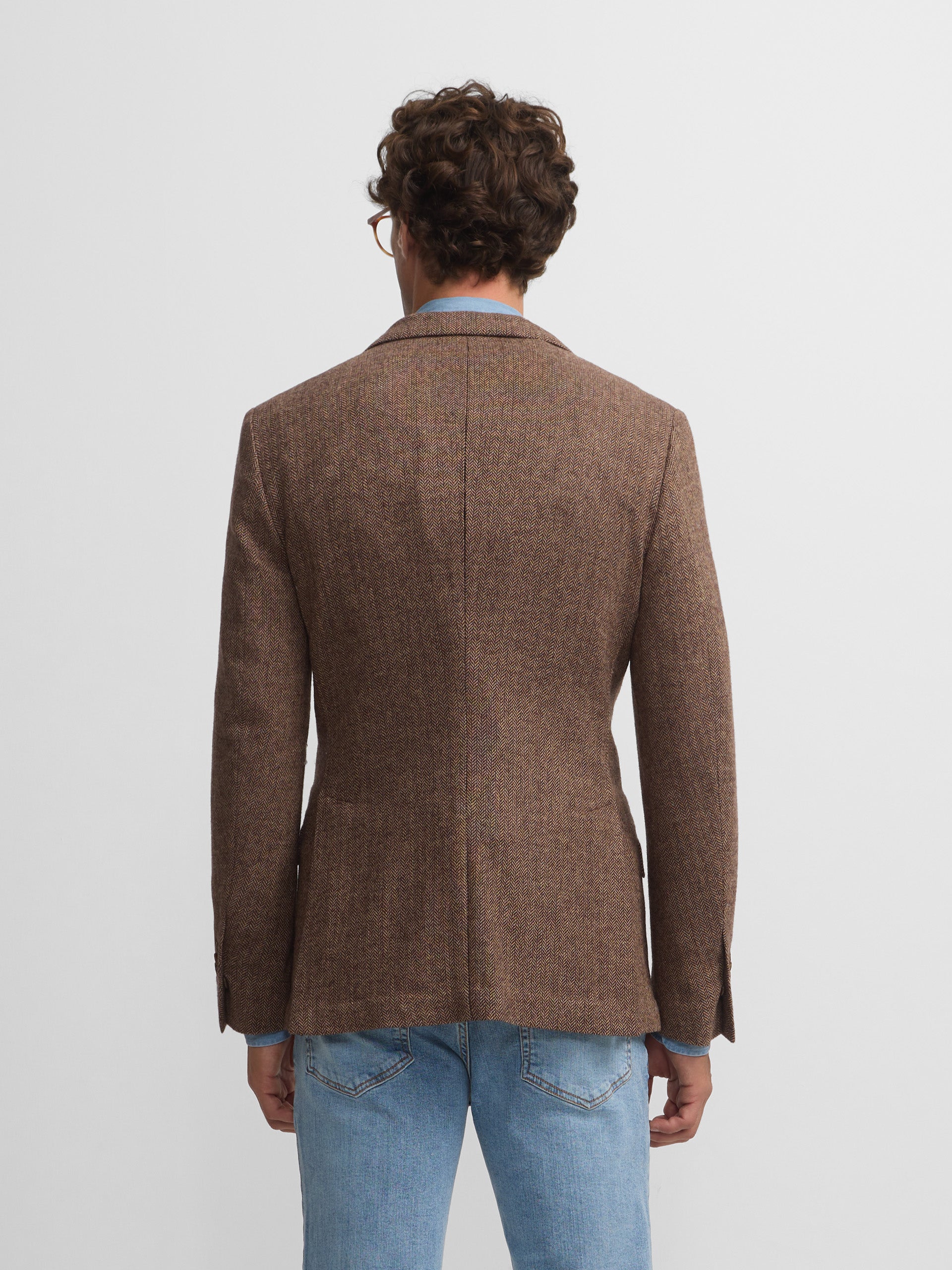 Blazer espinhado castanho