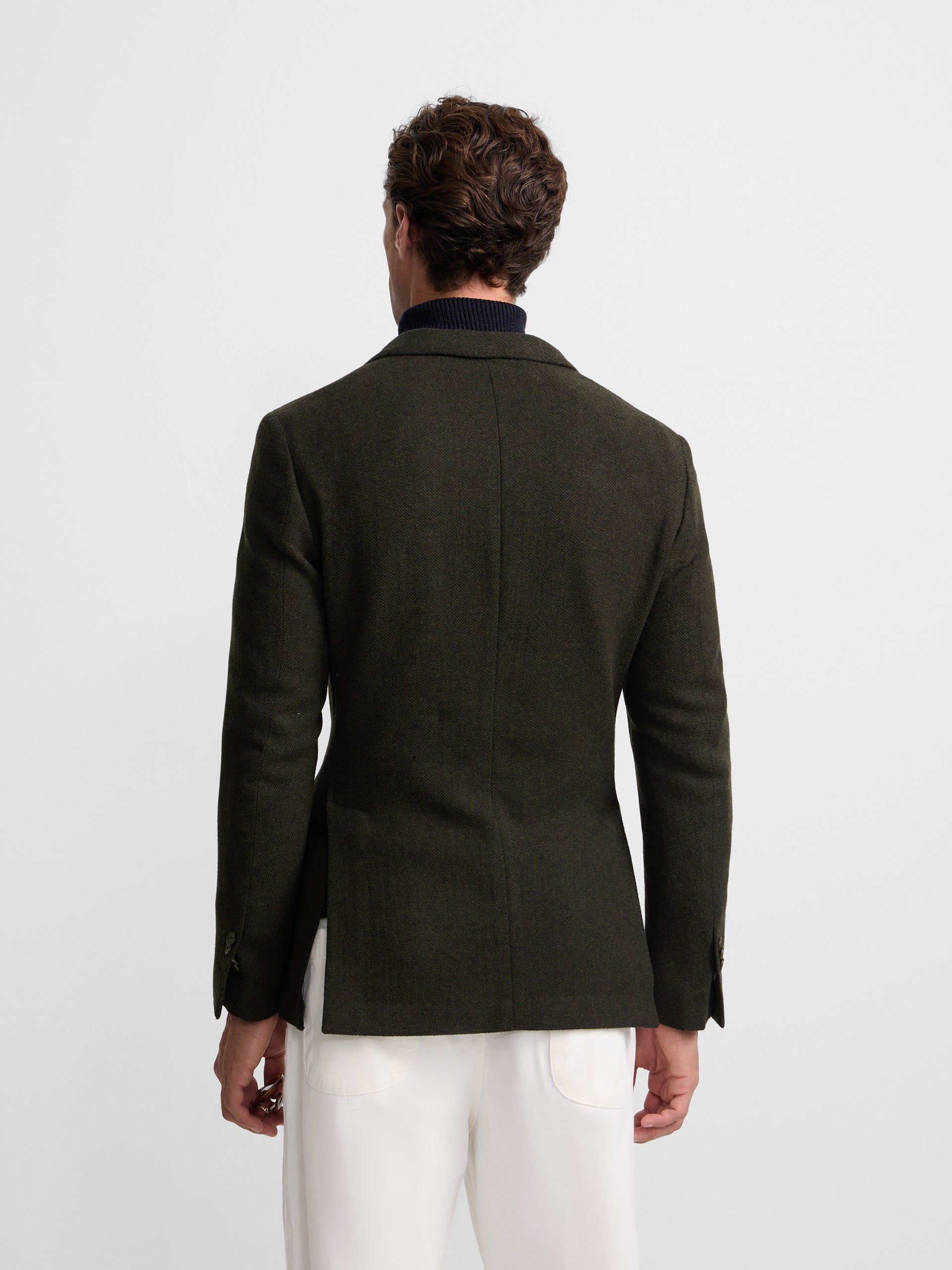 Blazer vert à chevrons