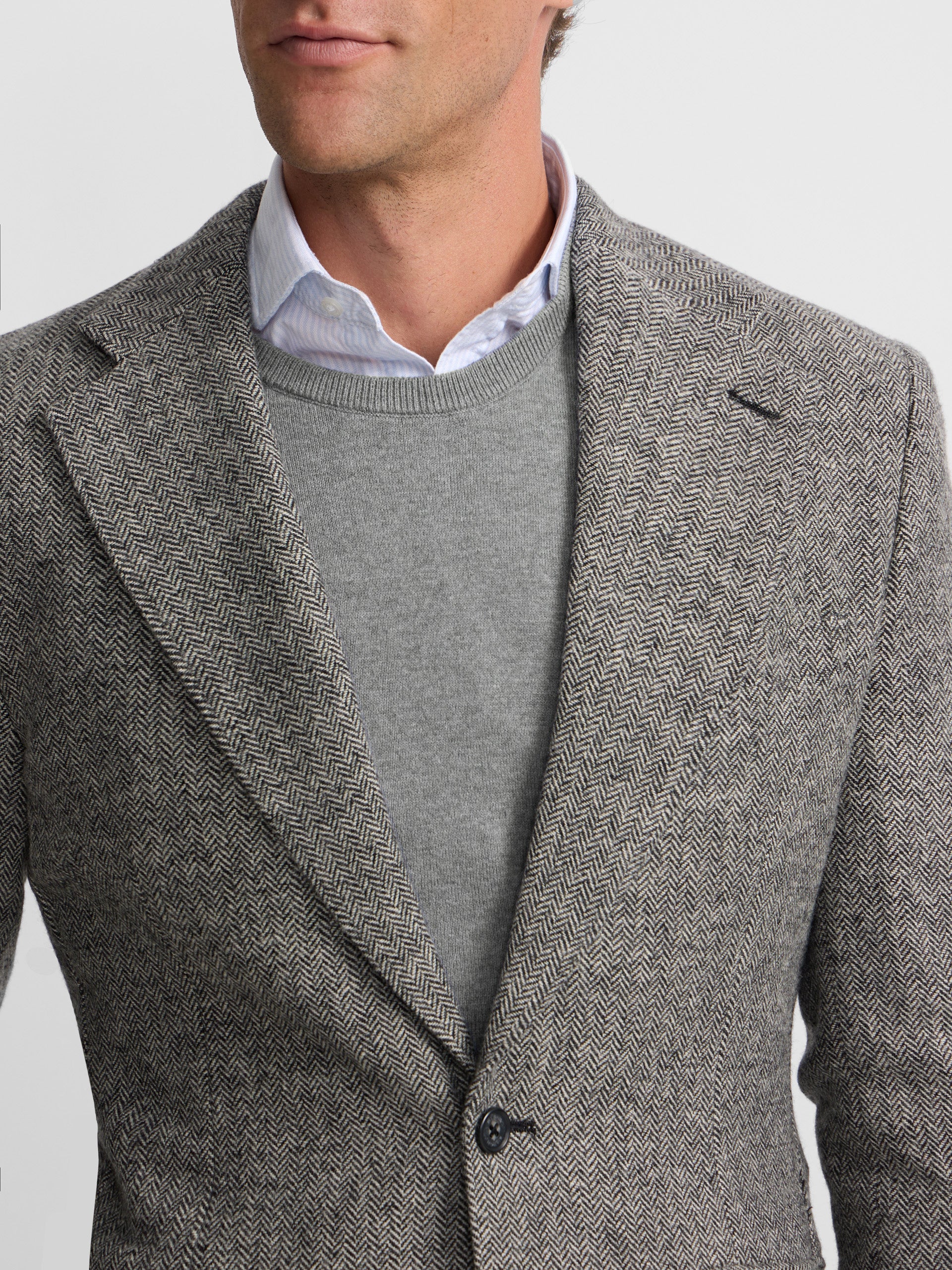 Blazer espinhado cinzento