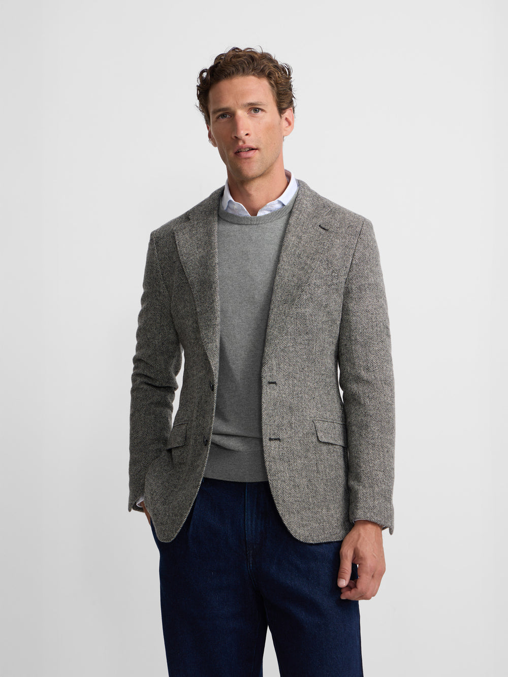 Americana espiga gris