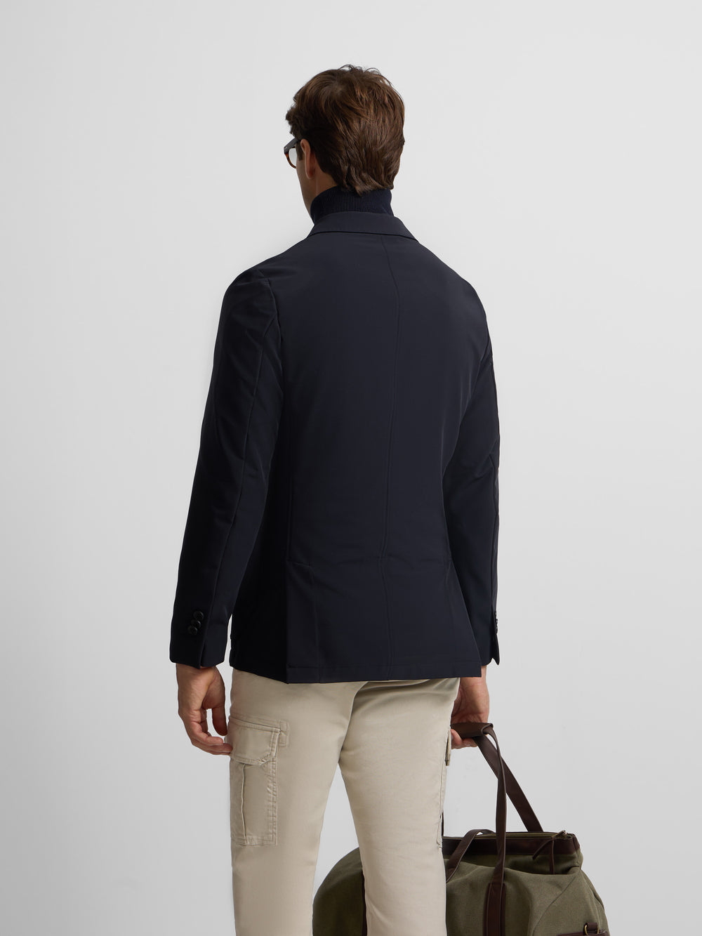 Americana tecnica azul marino