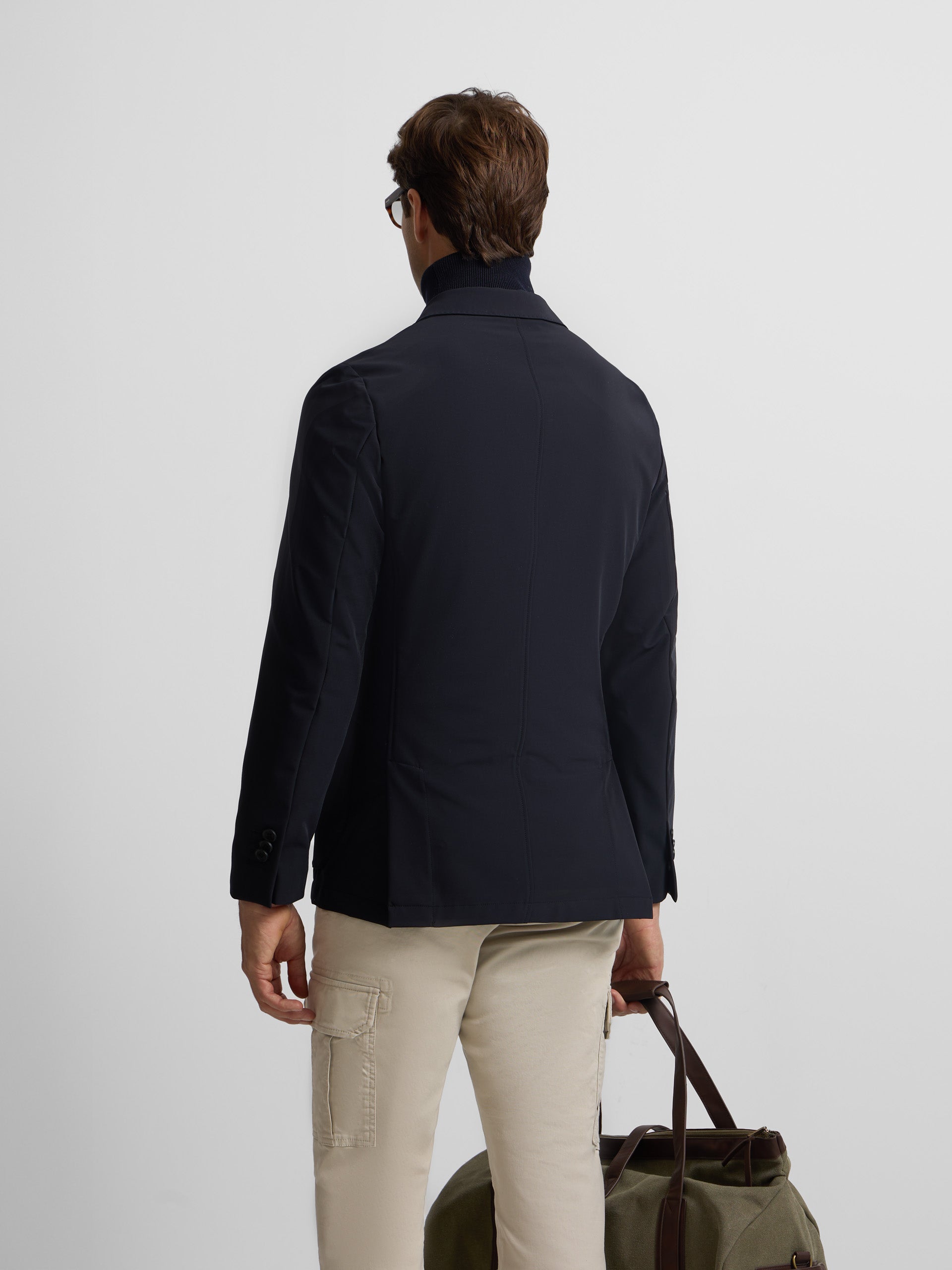 Americana tecnica azul marino