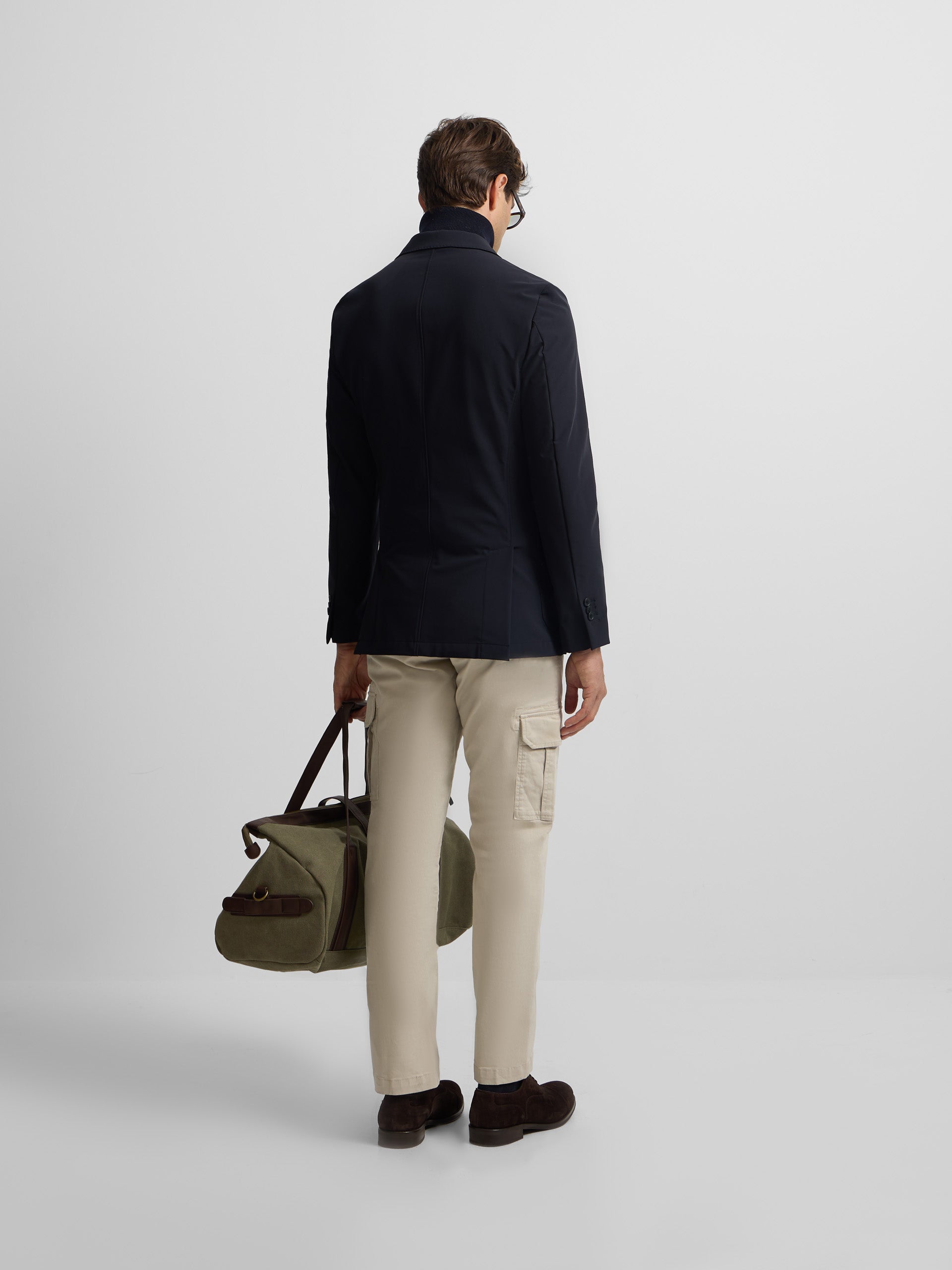 Americana tecnica azul marino