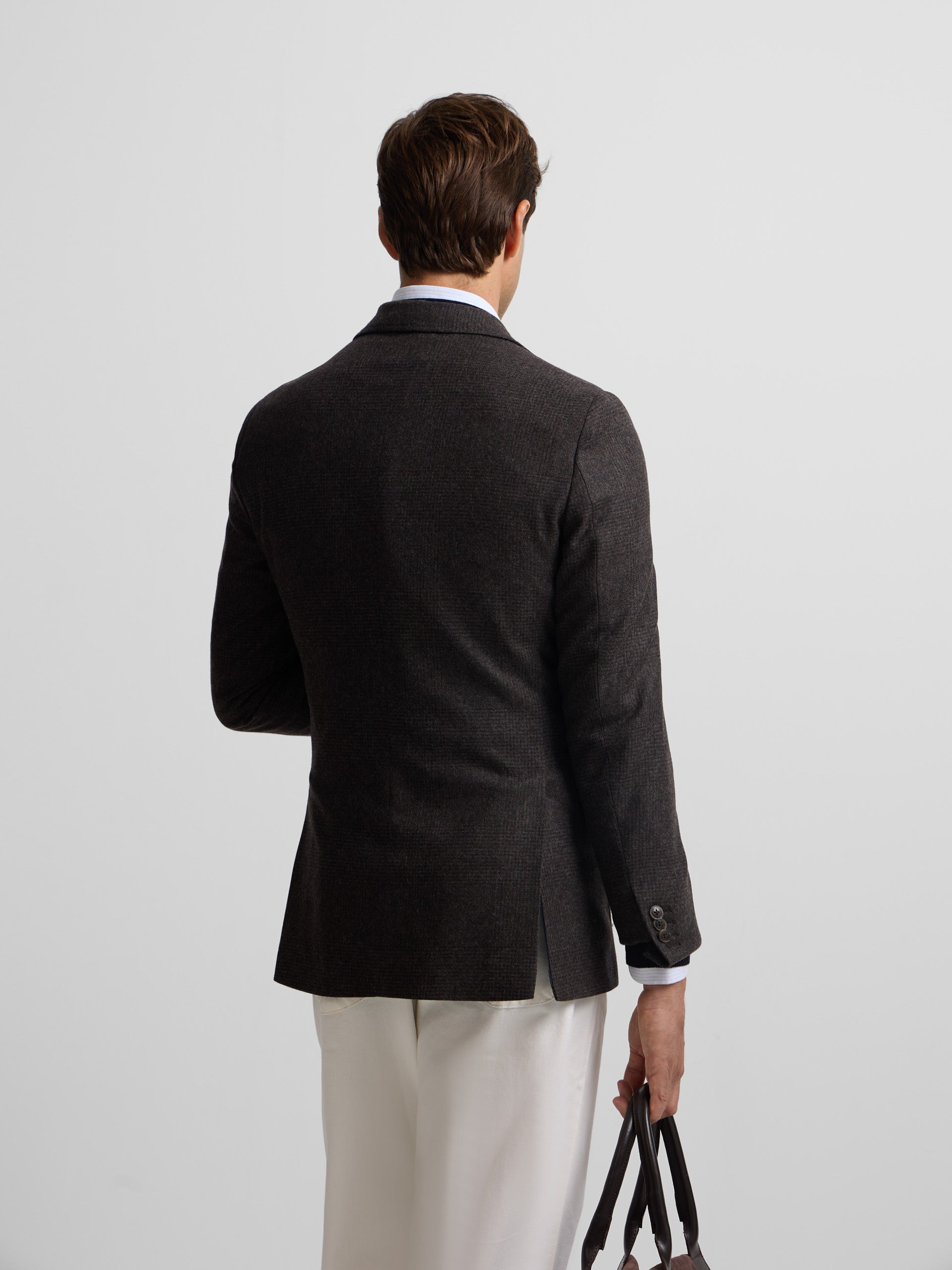 Brown Prince of Wales check blazer