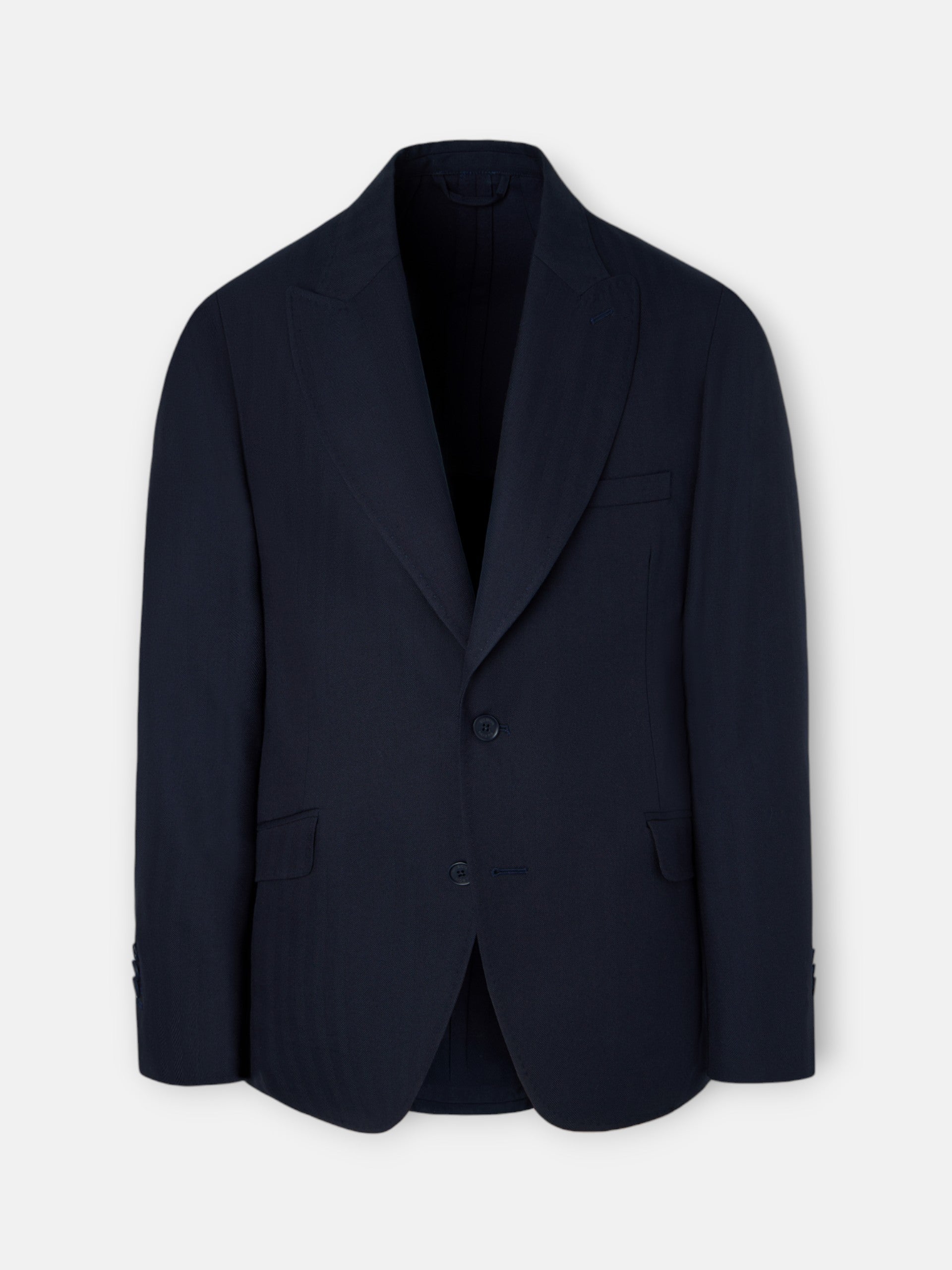 Blazer espinha de peixe azul-marinho