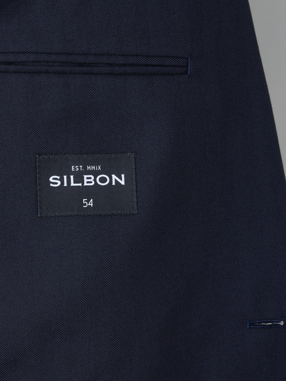 Americana espiga azul marino