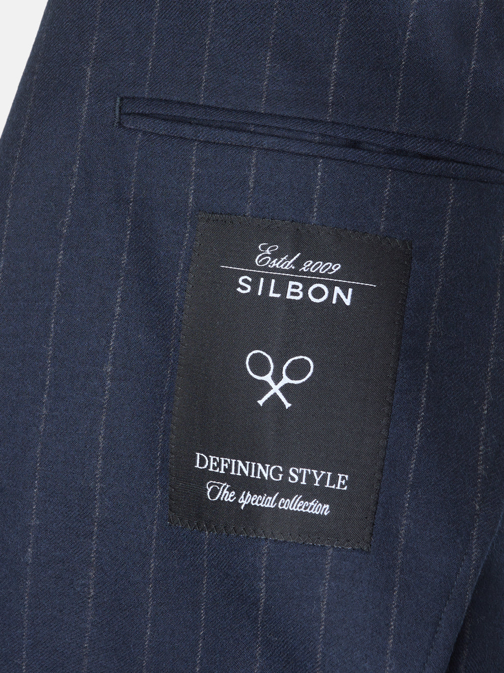 Americana raya diplomatica azul marino