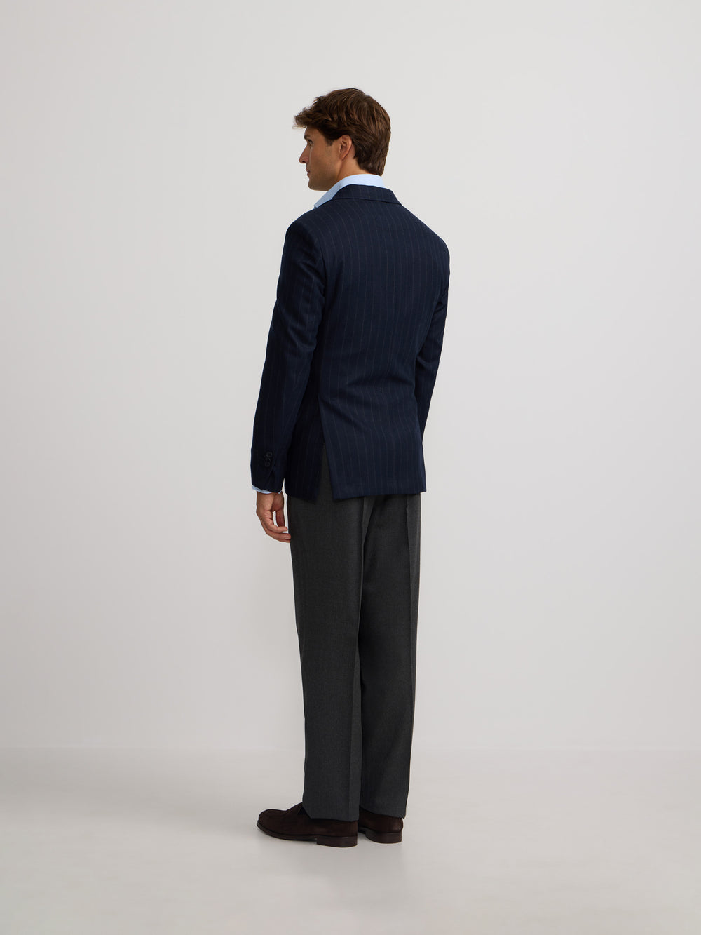 Americana raya diplomatica azul marino