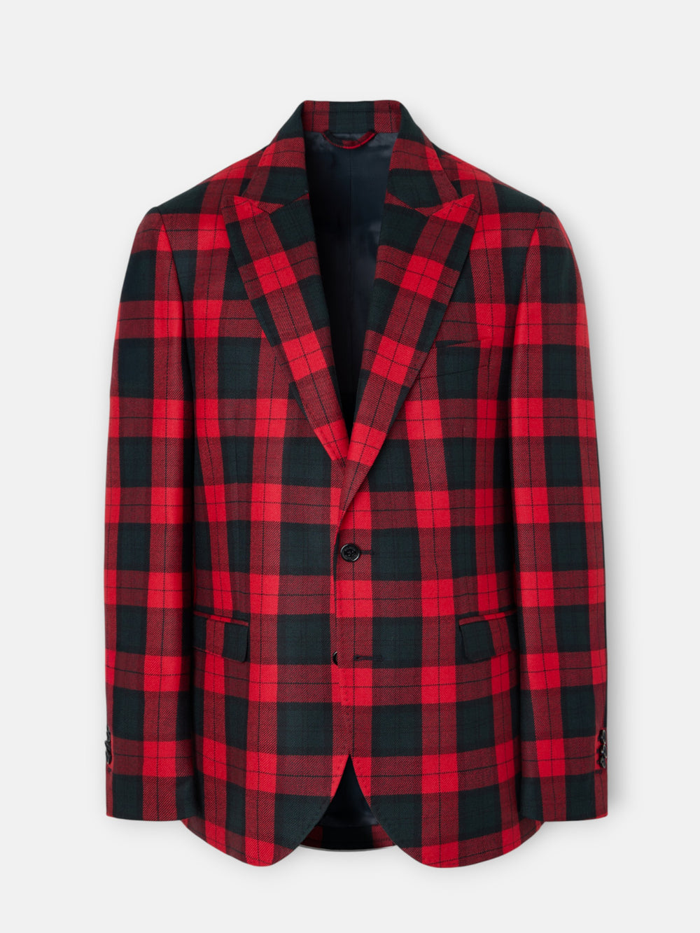 Americana cuadro tartan Ruz burdeos