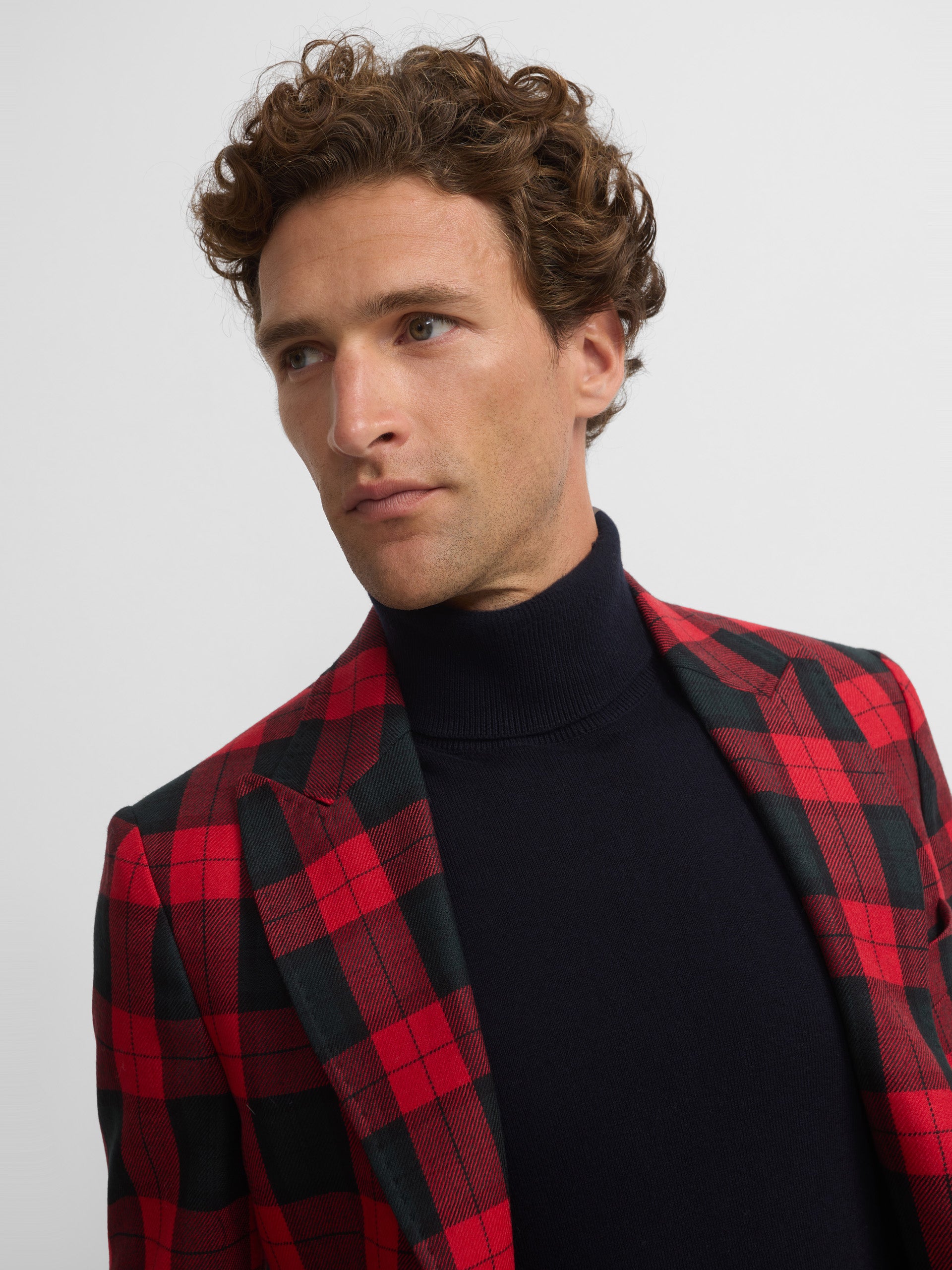 American tartan plaid Ruz burgundy
