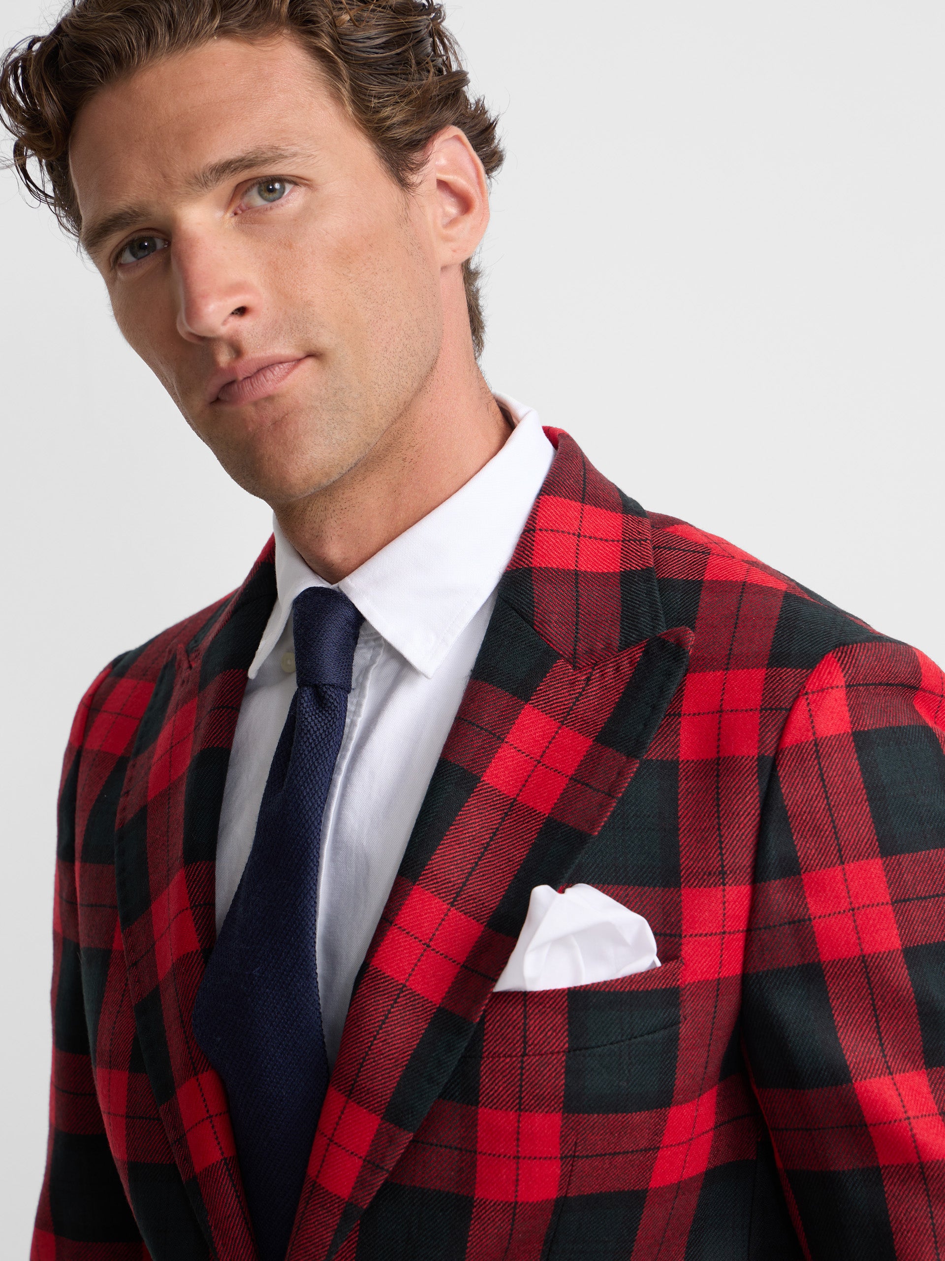 American tartan plaid Ruz burgundy
