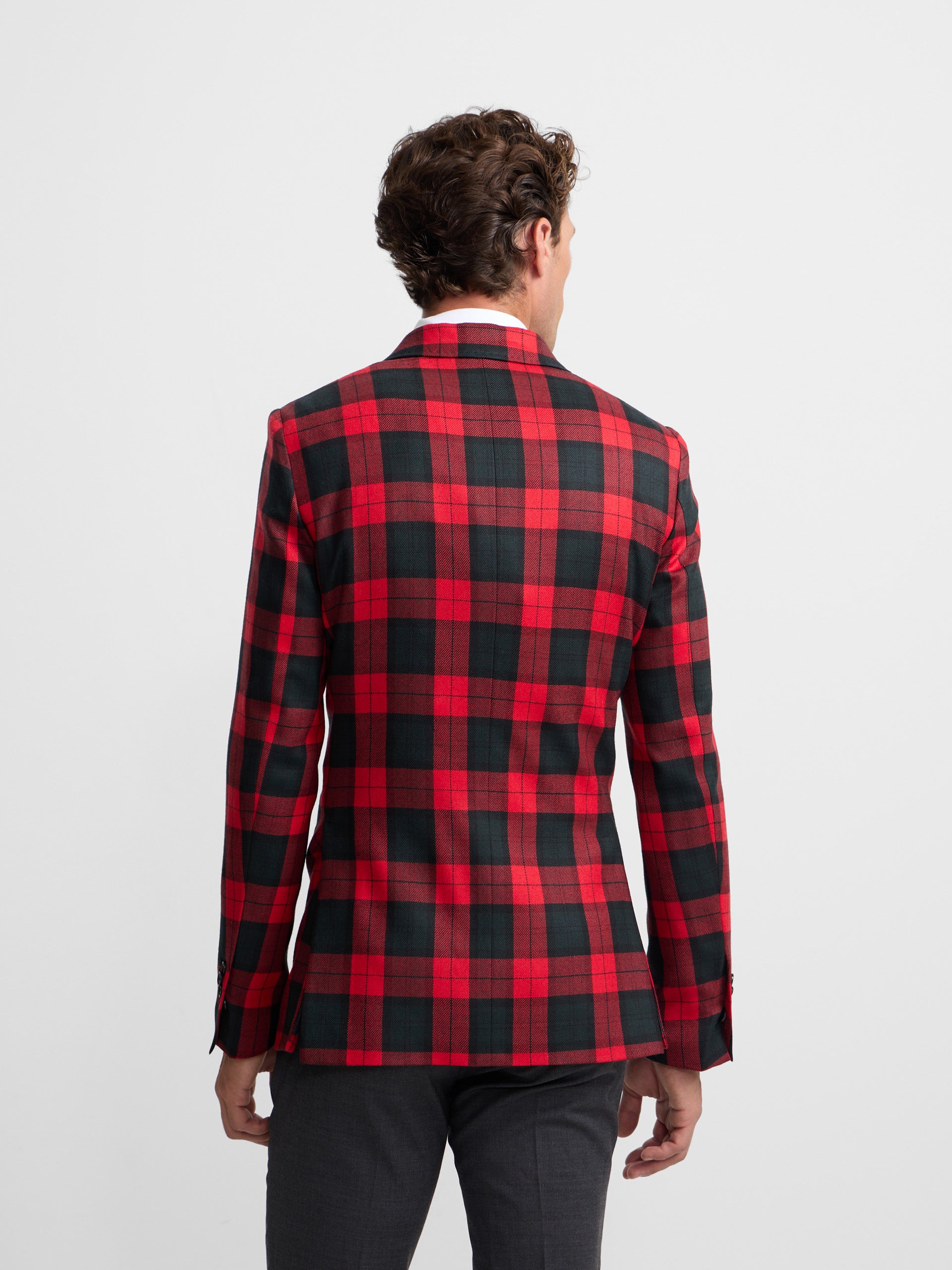 American tartan plaid Ruz burgundy