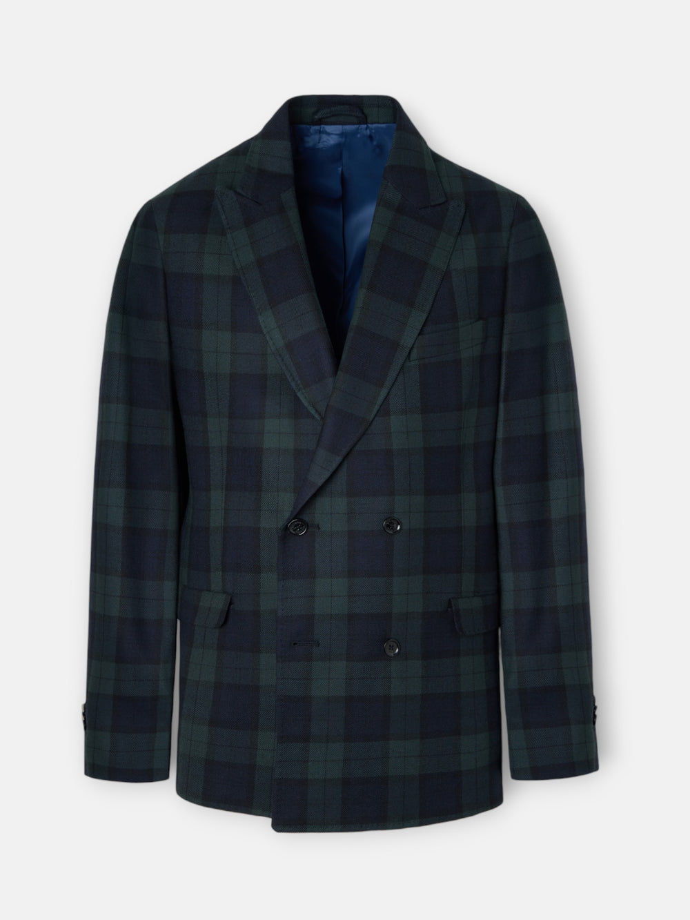 Americana cruzada cuadro tartan Ruz marino verde