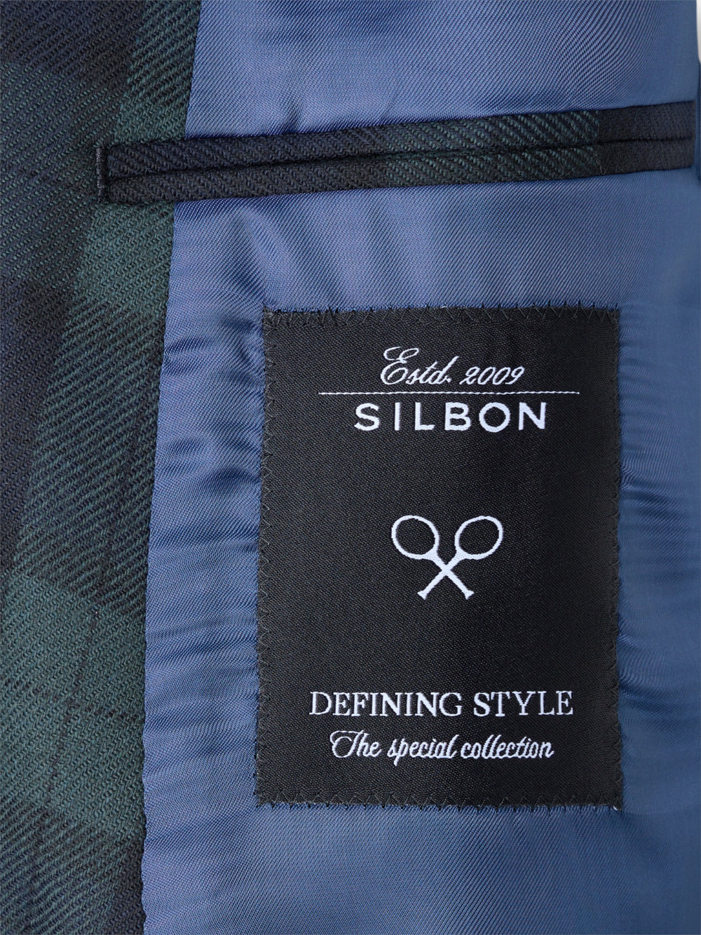 Americana cruzada cuadro tartan Ruz marino verde