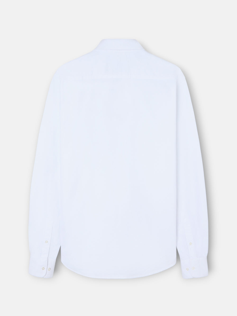 White regular fit warm oxford sport shirt