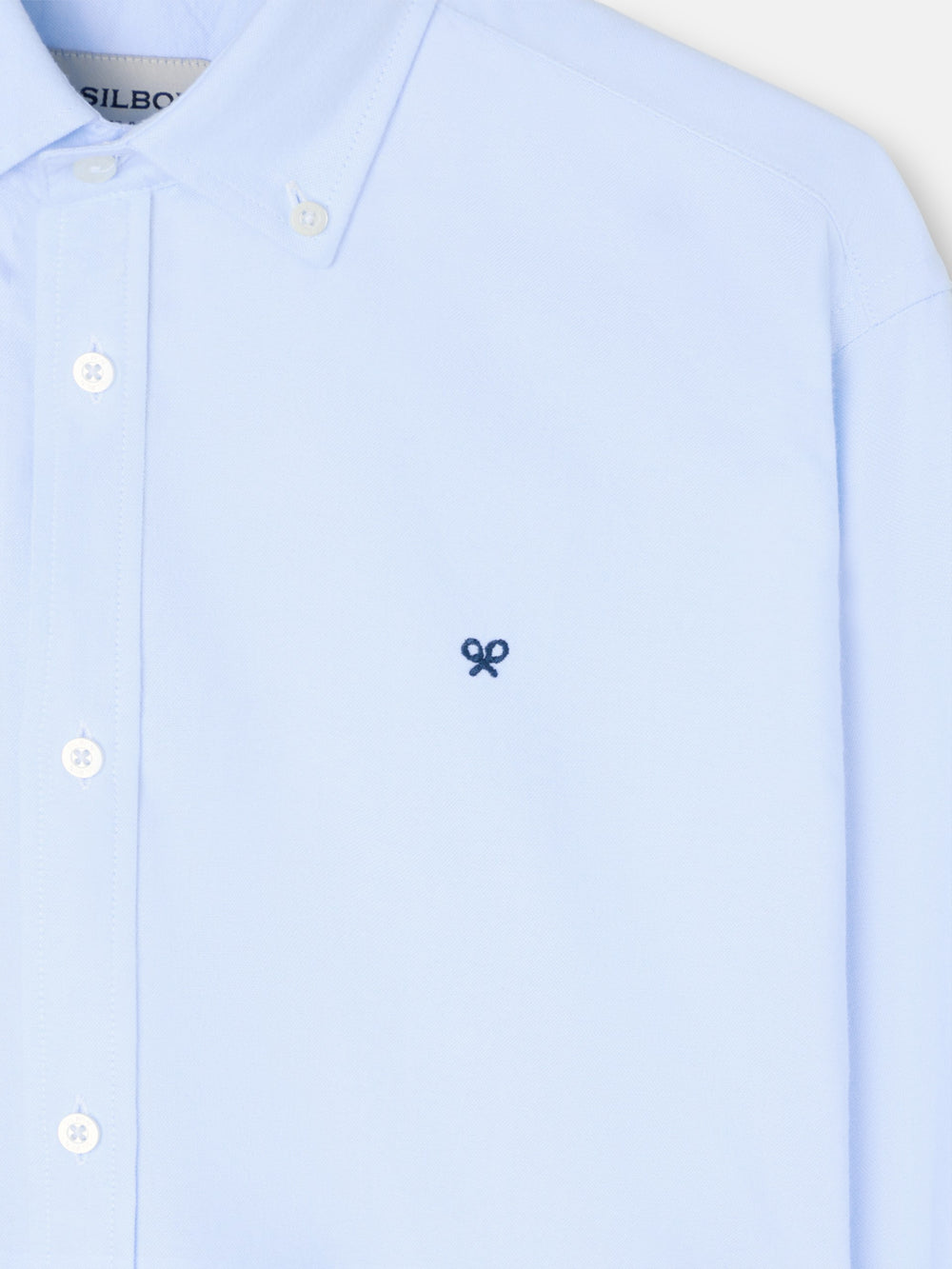 Light blue regular fit warm oxford sport shirt