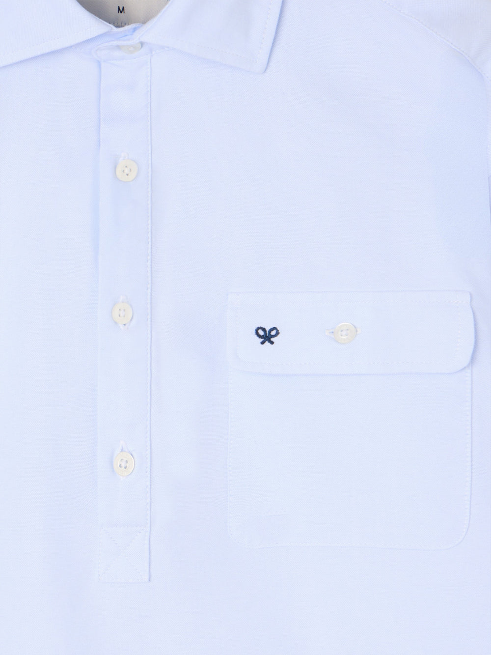 Polo sport Oxford bleu clair avec poche