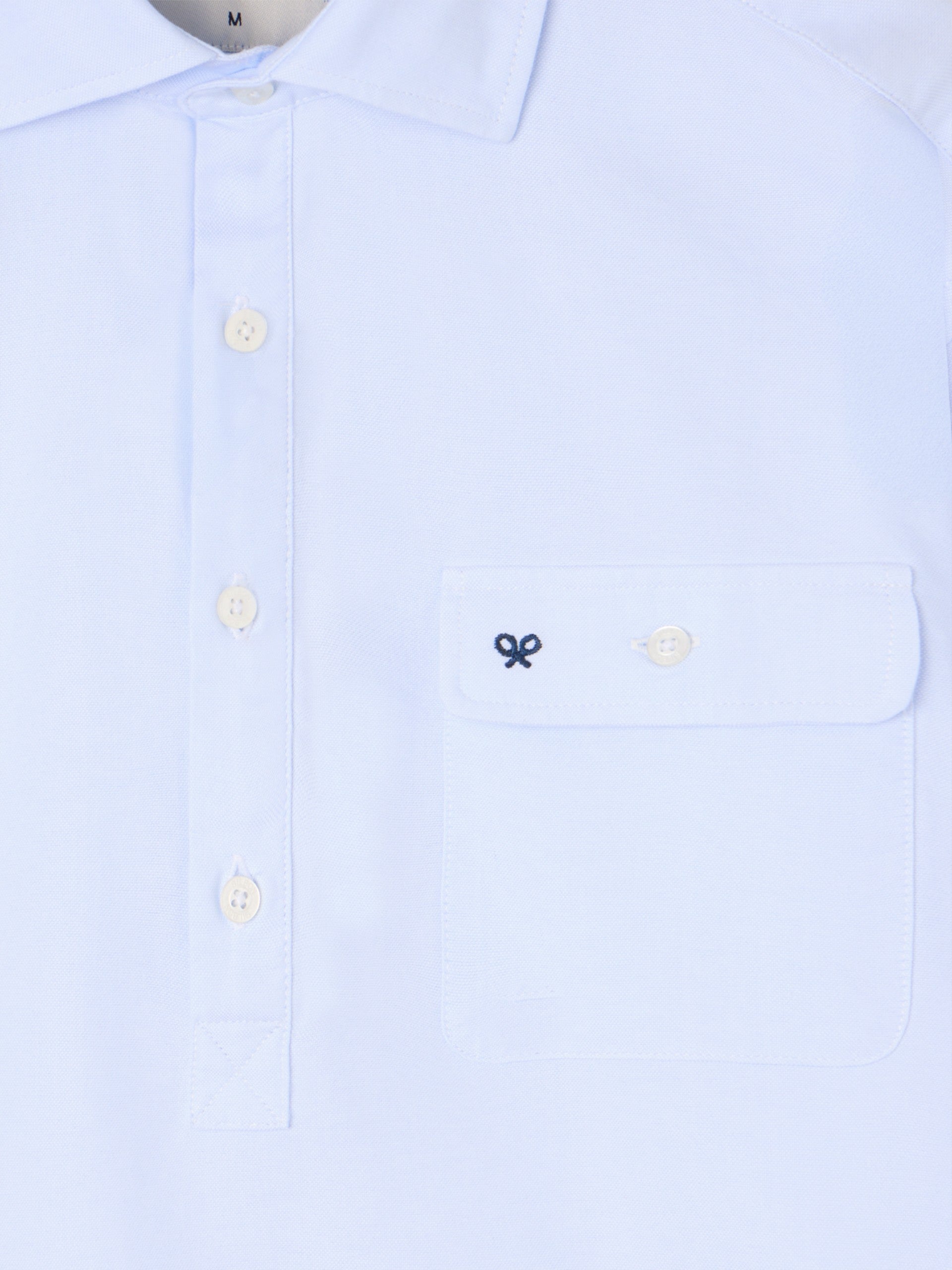 Polo sport Oxford bleu clair avec poche