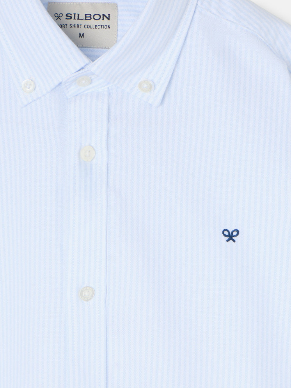 Light blue striped oxford sport shirt