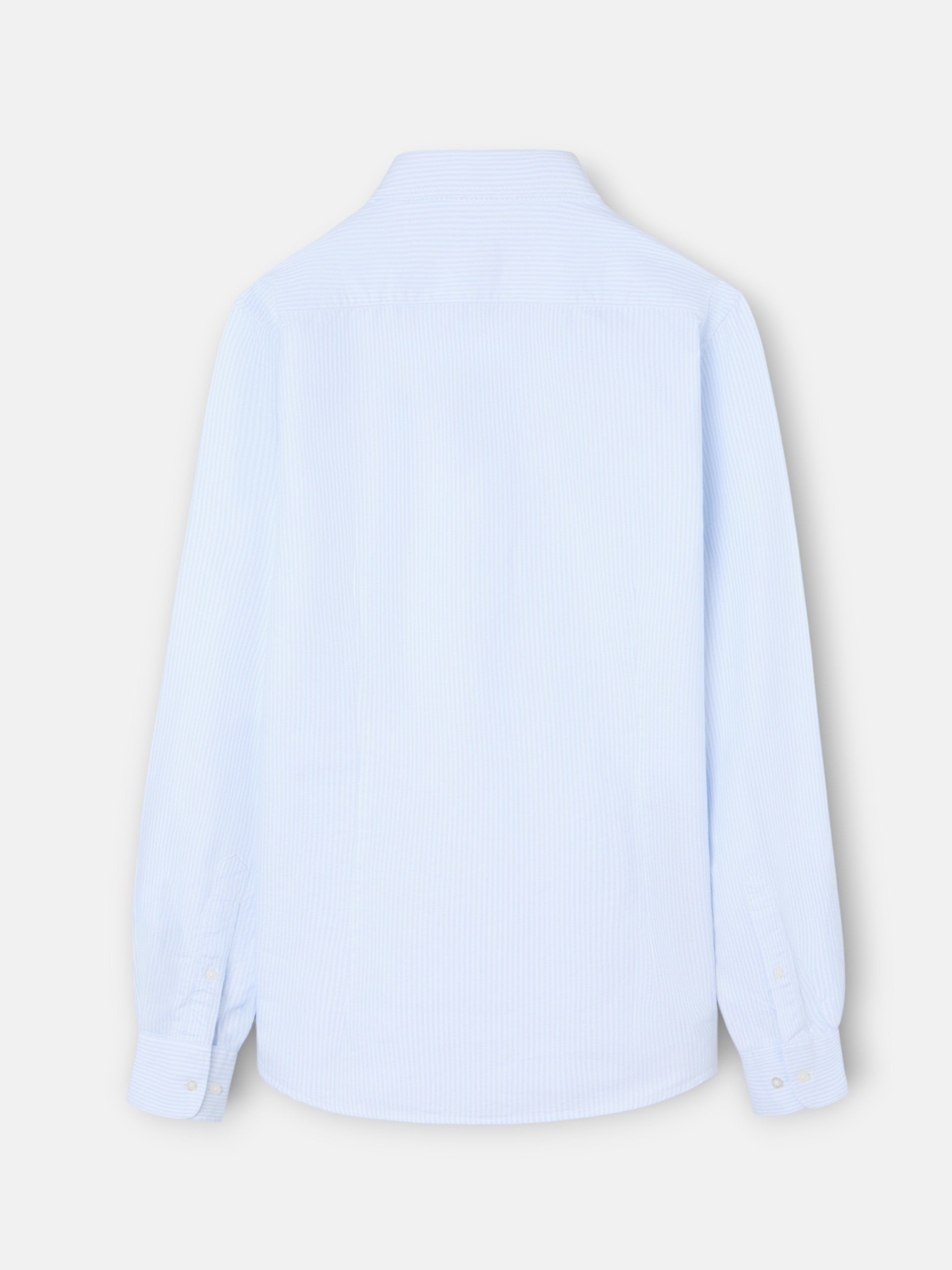 Chemise de sport Oxford à rayures bleu clair