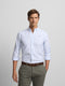 Camisa sport oxford rayas celeste