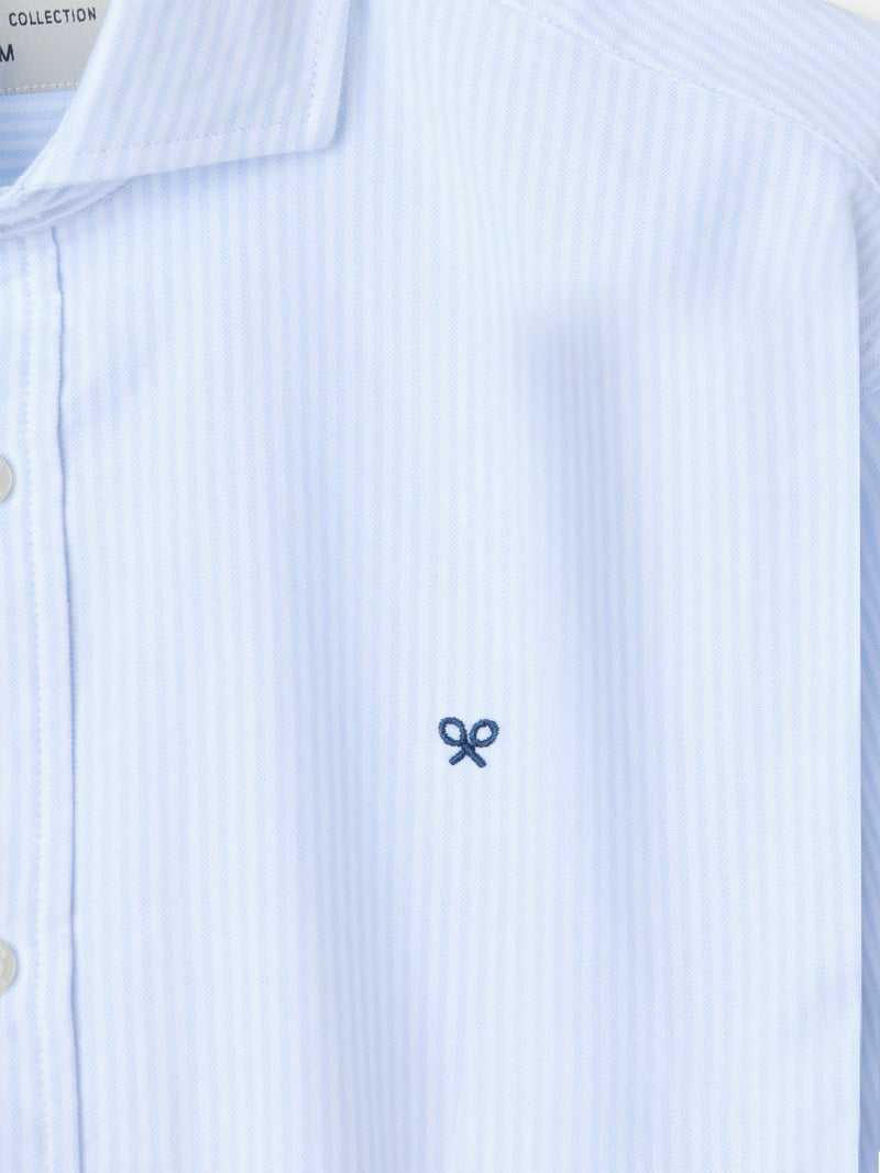 Camisa sport oxford cutaway raya celeste
