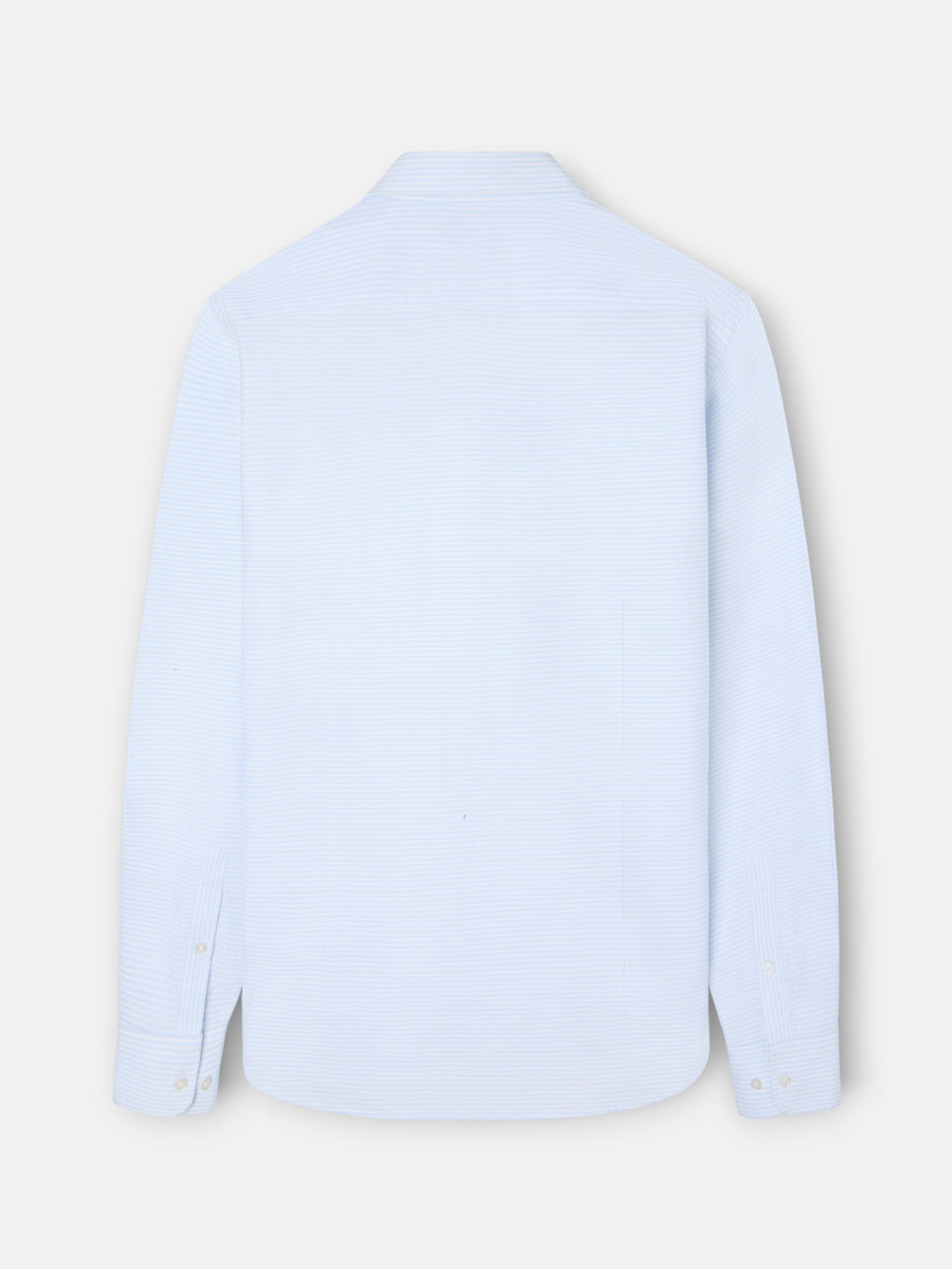 Light blue horizontal stripe oxford sport shirt