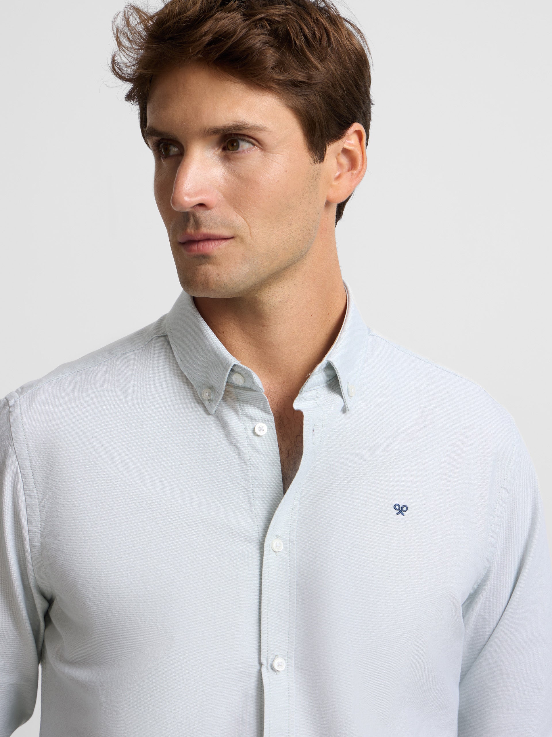 Chemise de sport Oxford à raquette verte
