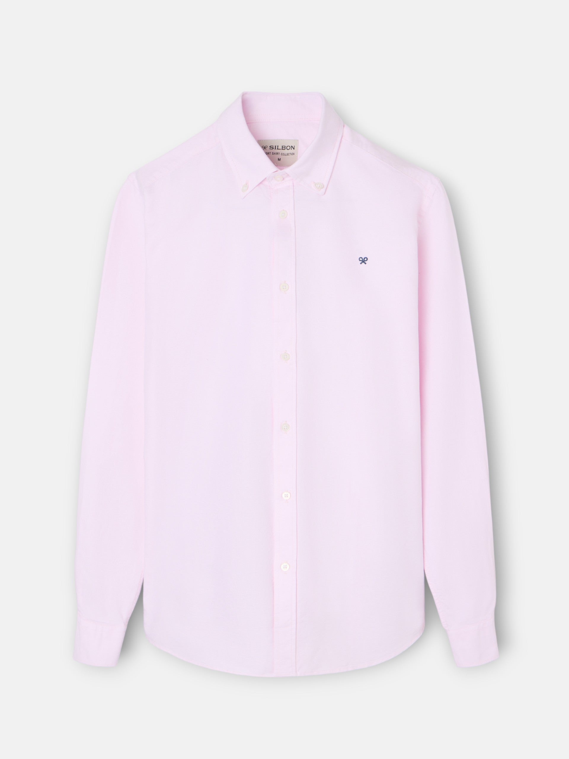 Chemise de sport Oxford rose à motif raquette