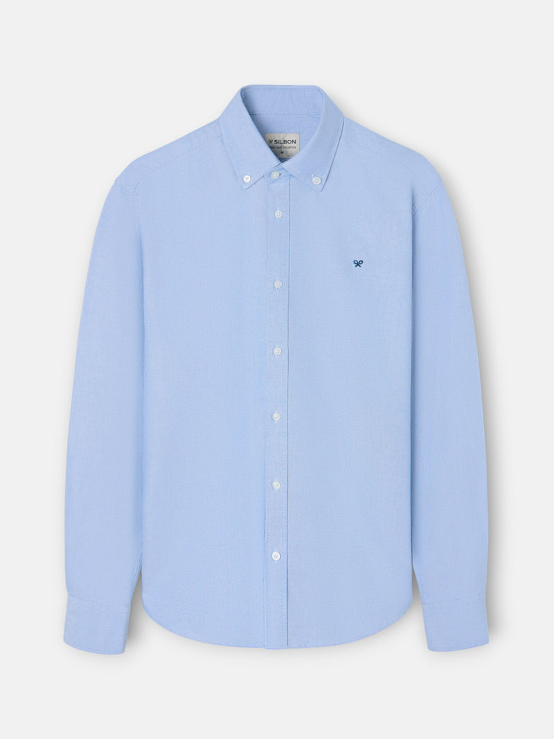 Medium blue oxford sport racket shirt