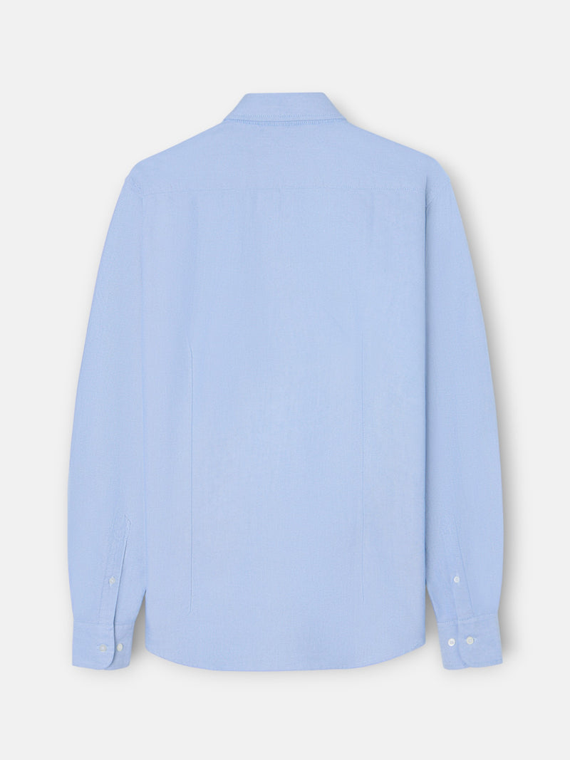 Medium blue oxford sport racket shirt