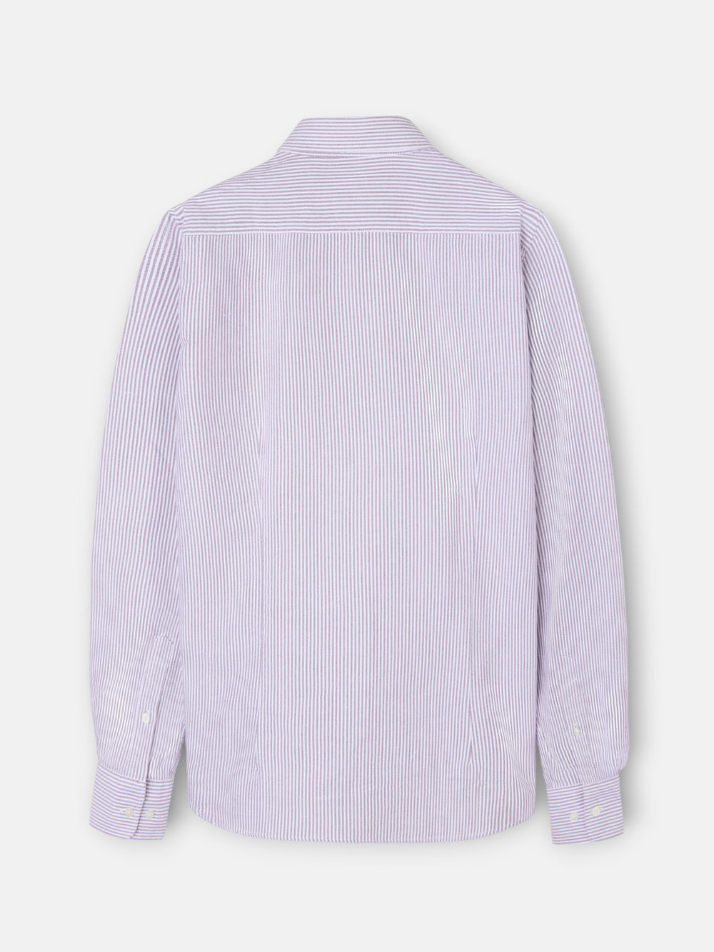 Chemise Oxford sportive à rayures bordeaux