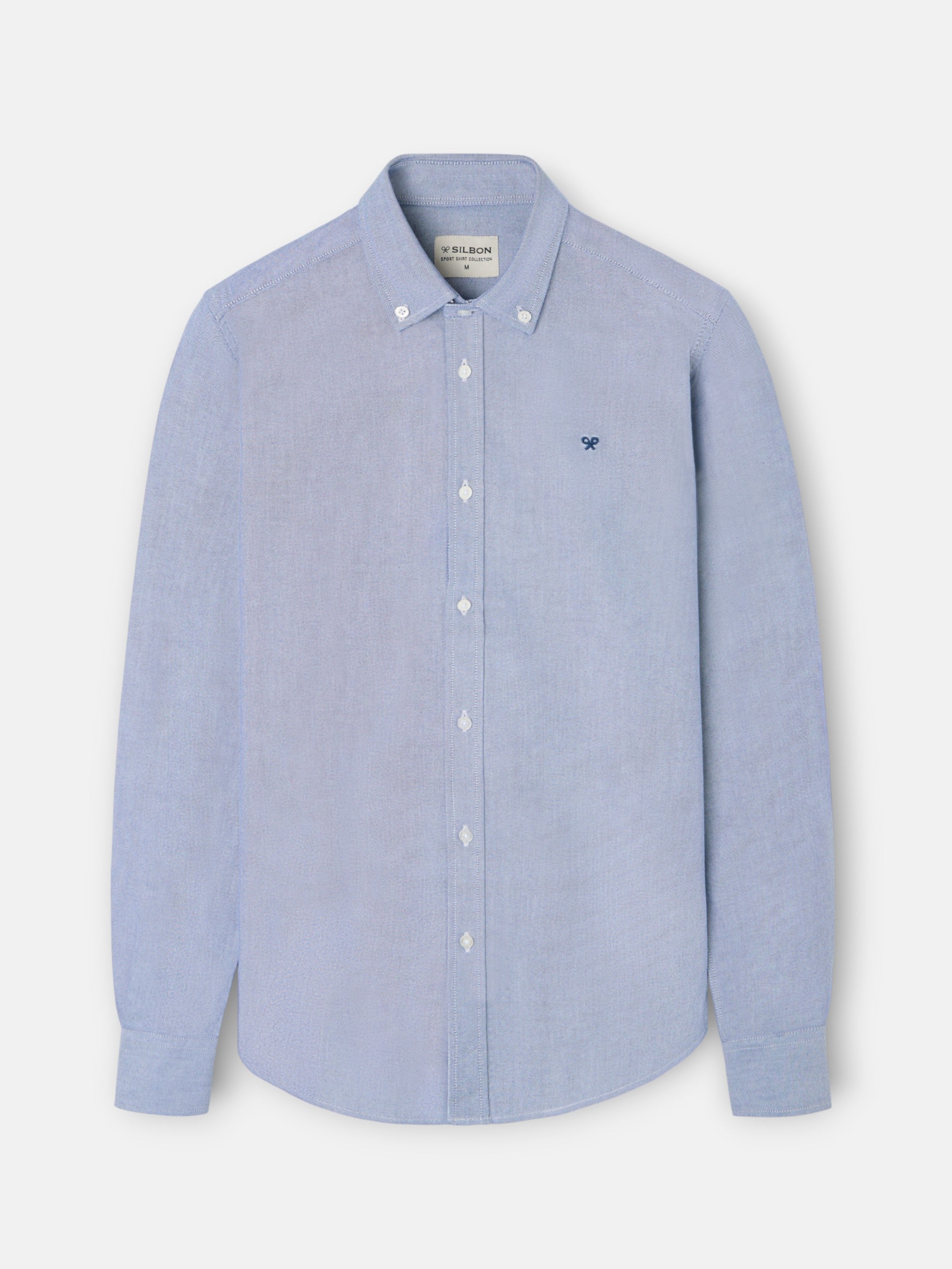 Chemise de sport Oxford bleu marine à raquettes