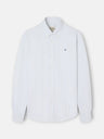 Camisa sport oxford raquete riscas largas verde