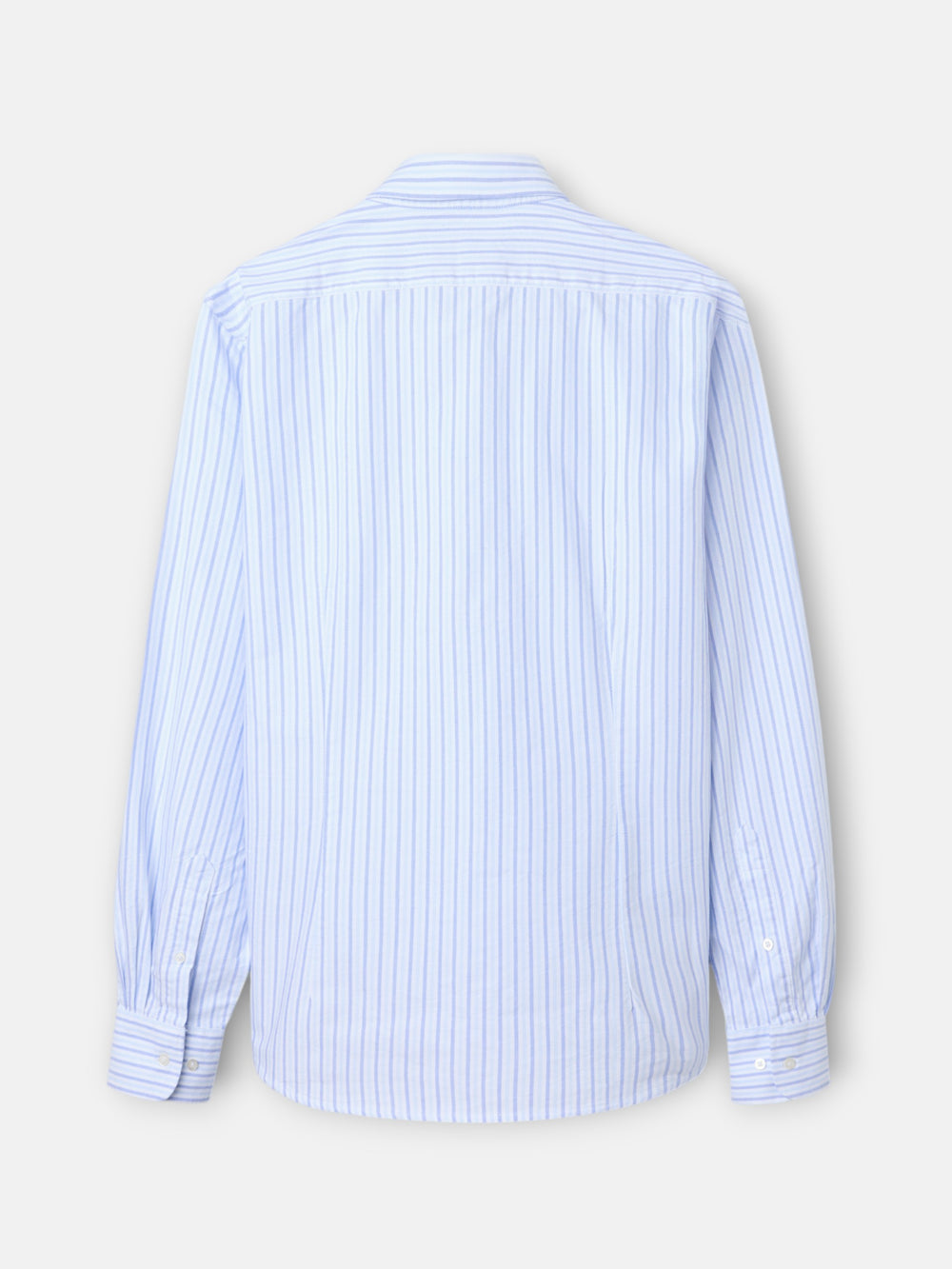 Navy blue striped oxford sport shirt