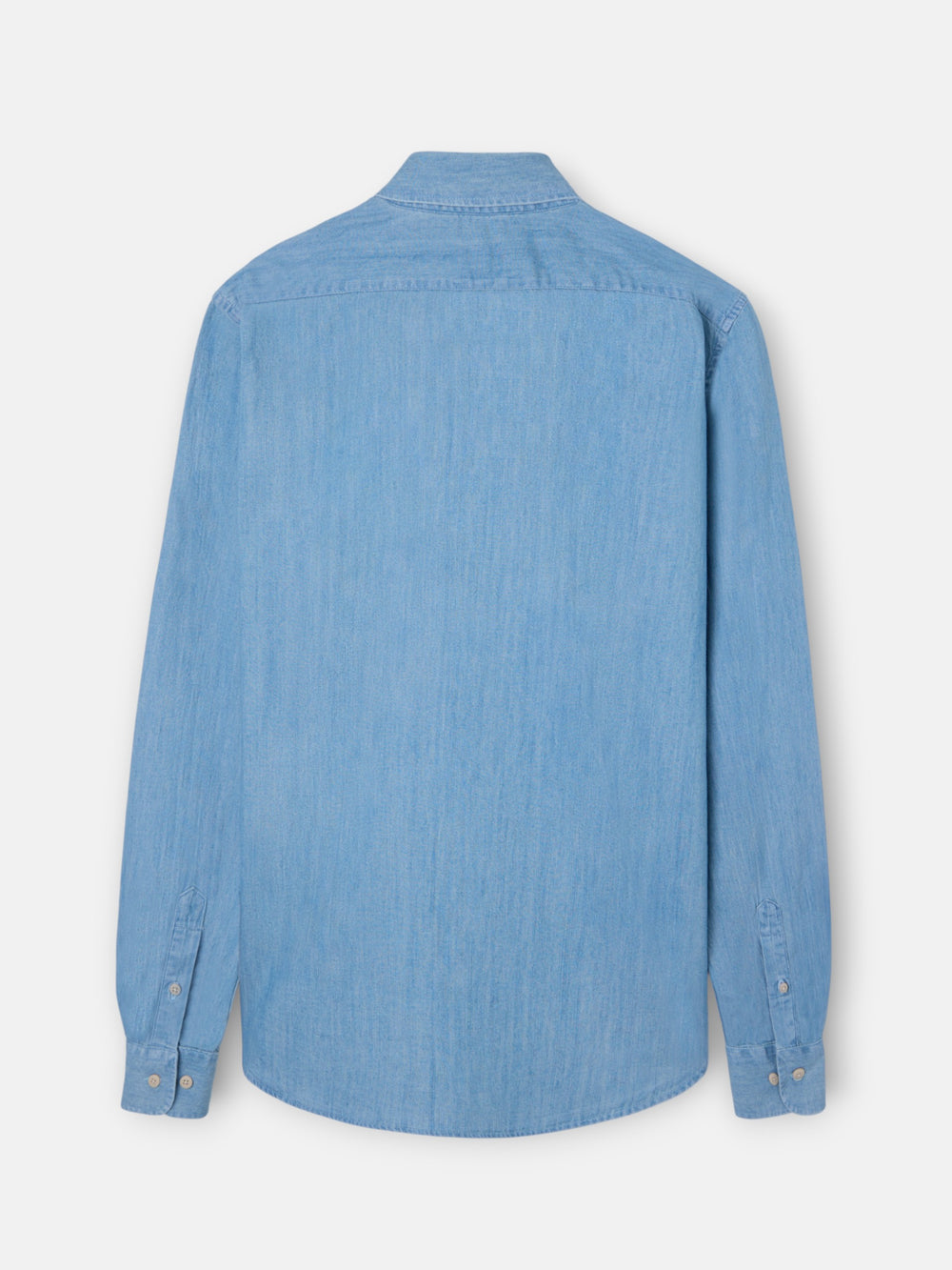 Chemise sport en jean bleu clair coupe classique