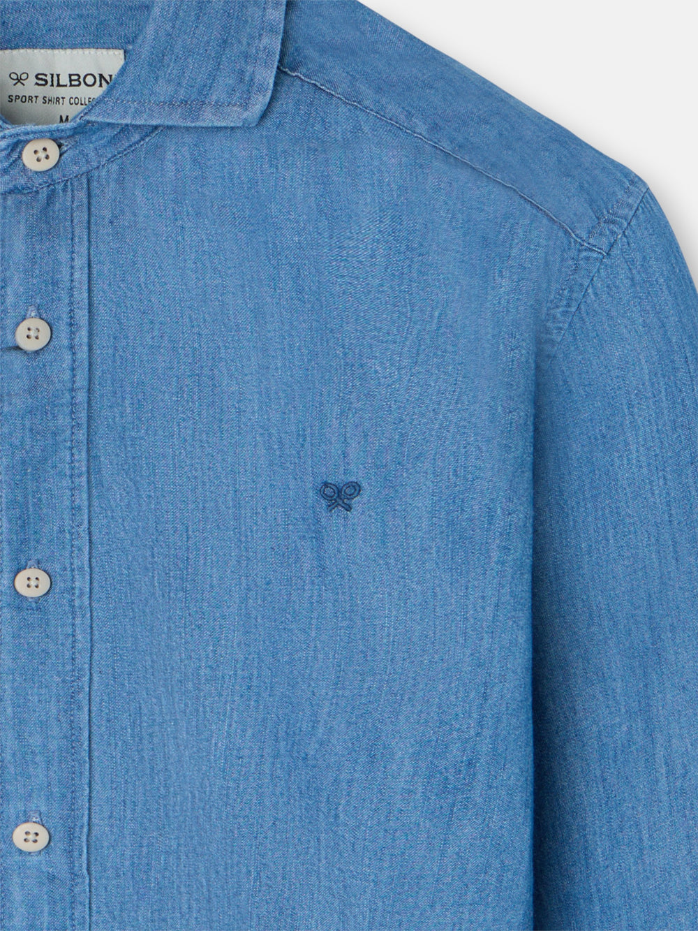 Chemise de sport en jean bleu marine