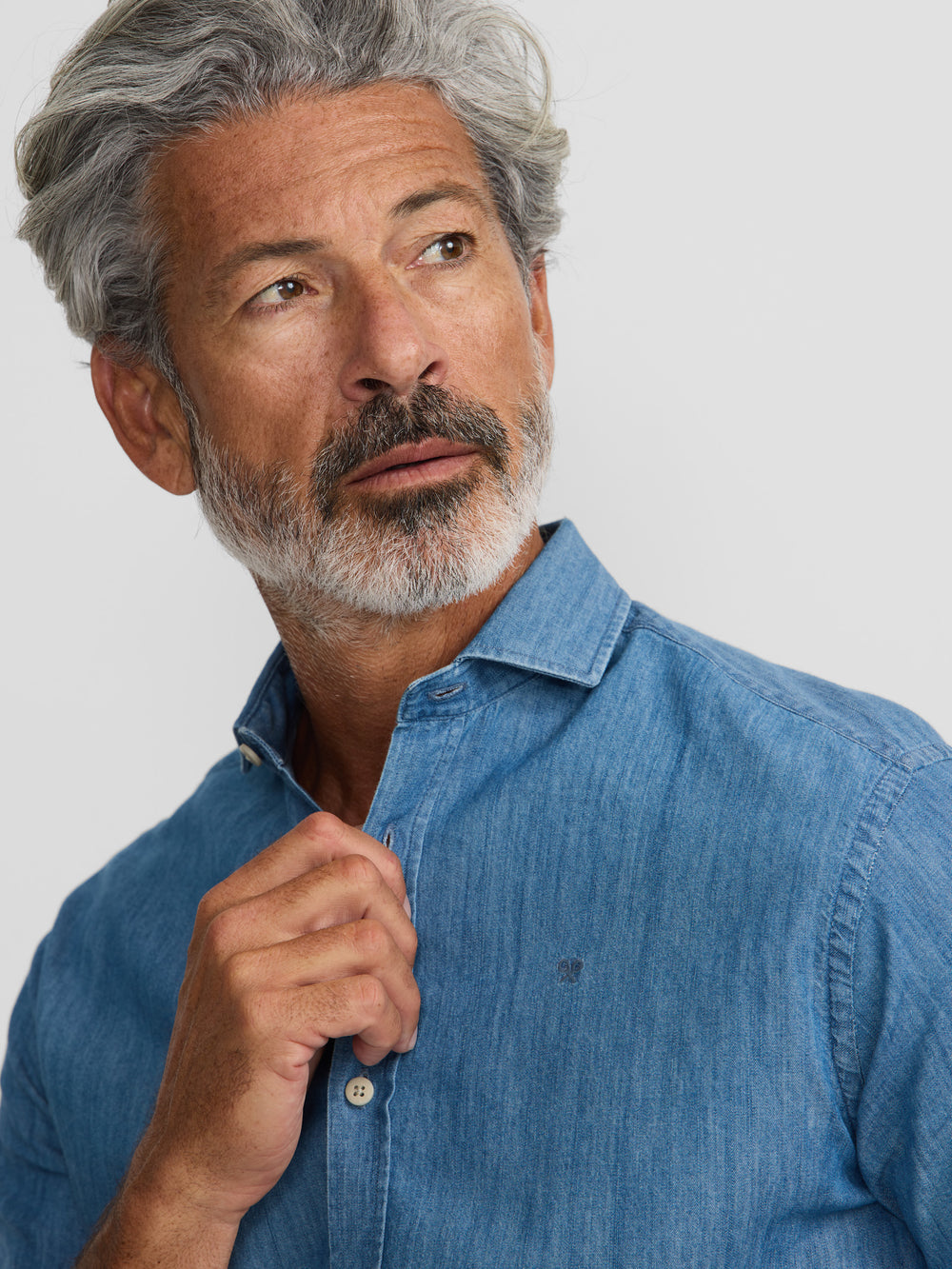 Chemise de sport en jean bleu marine