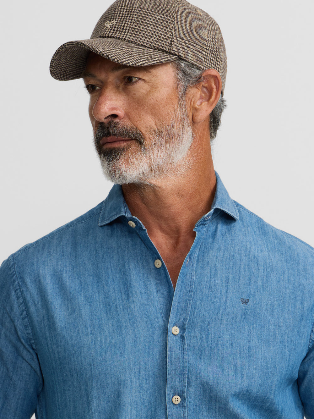 Chemise de sport en jean bleu marine