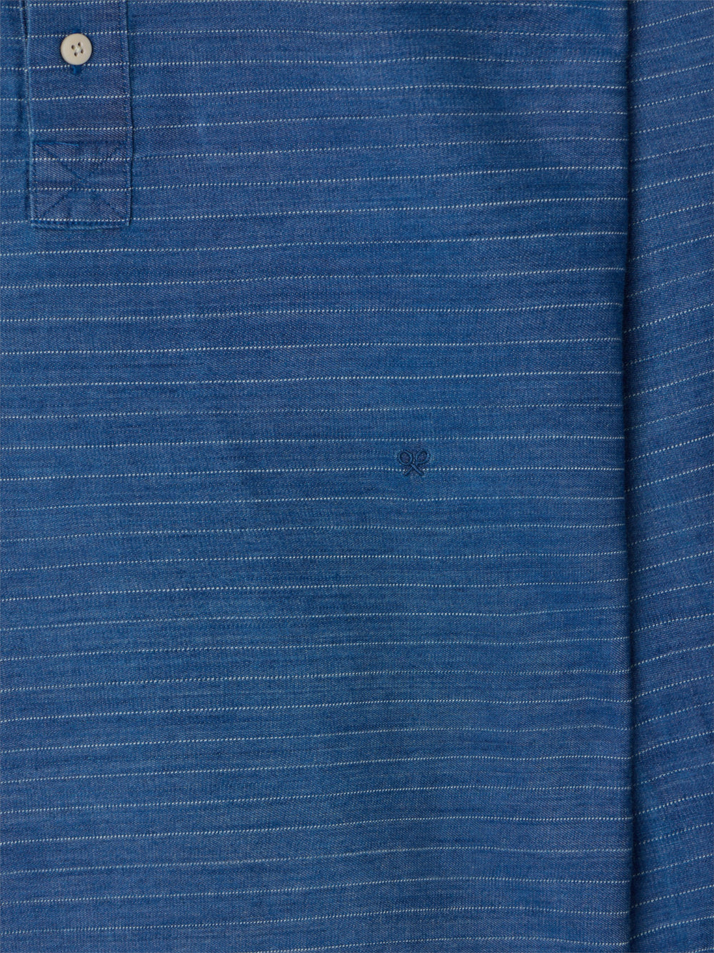 polo de sport à rayures en denim