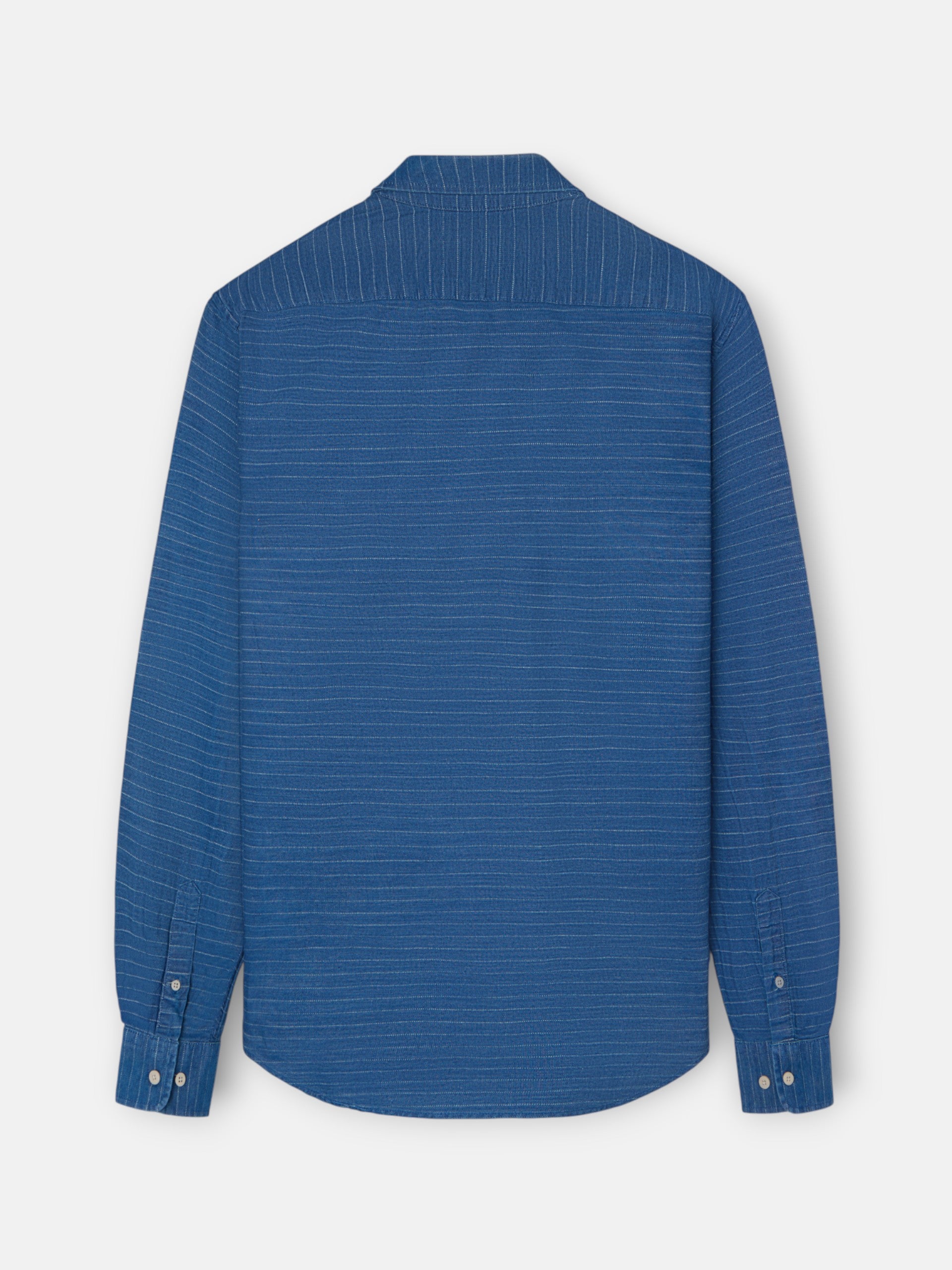 polo de sport à rayures en denim