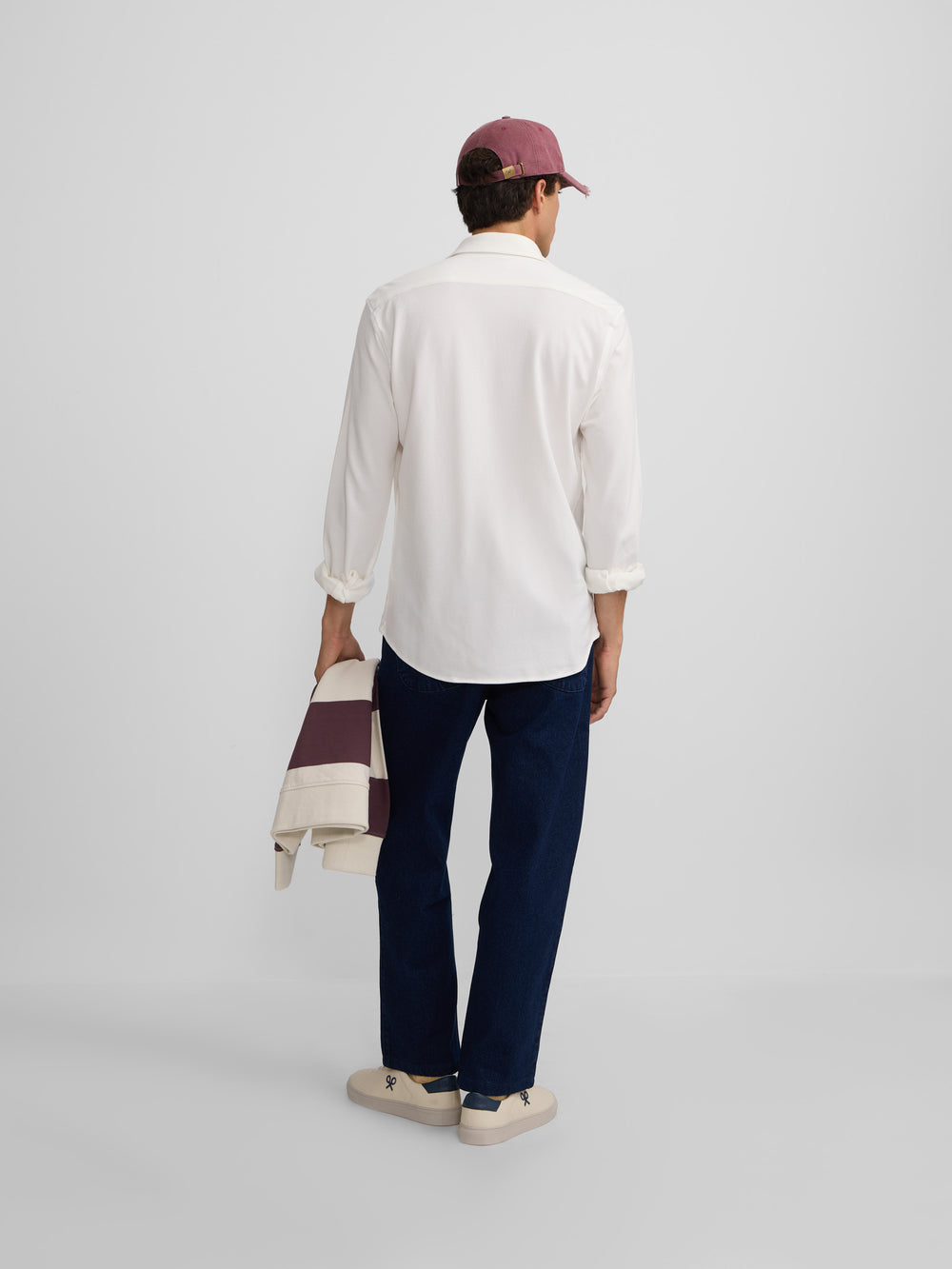 White structured racket sport shirt