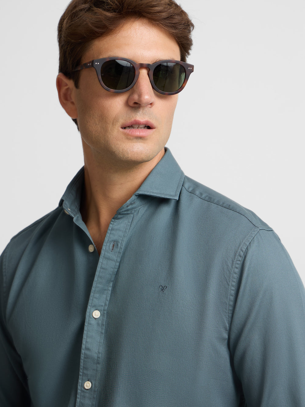 Camisa sport raqueta estructura petroleo