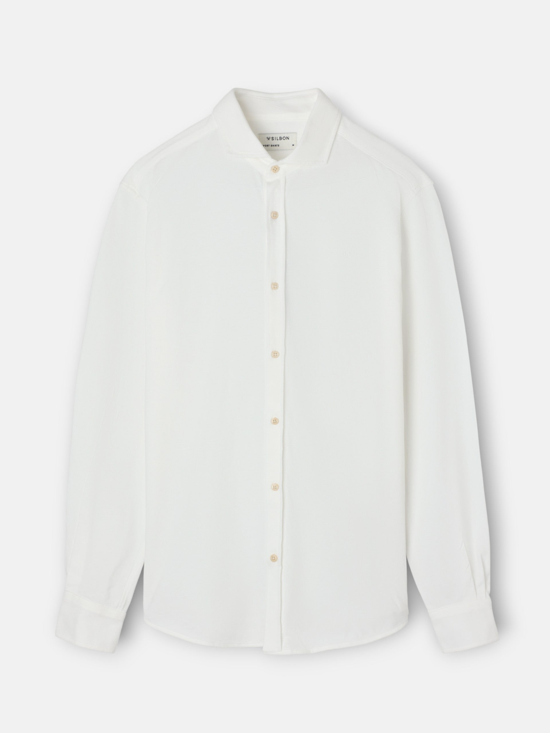 Chemise de sport blanche confort en micropiqué