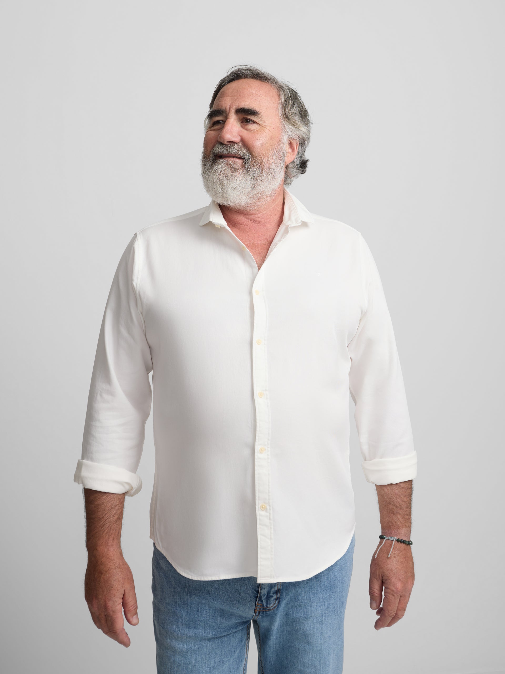 Chemise de sport blanche confort en micropiqué